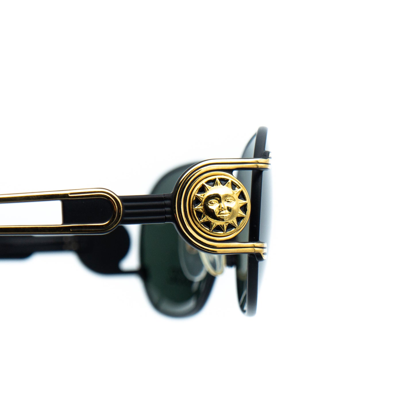 Gianni VERSACE mod 3045 Oval Black Sunglasses Vintage