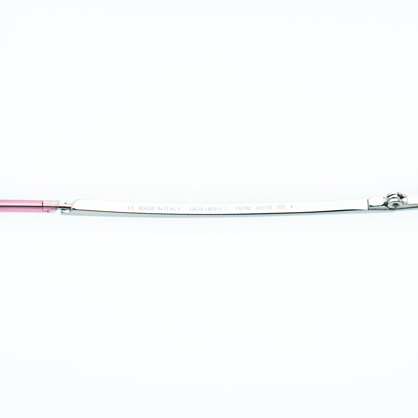 Christian Dior HIPPY 1 Silver Pink Aviator Sunglasses Vintage