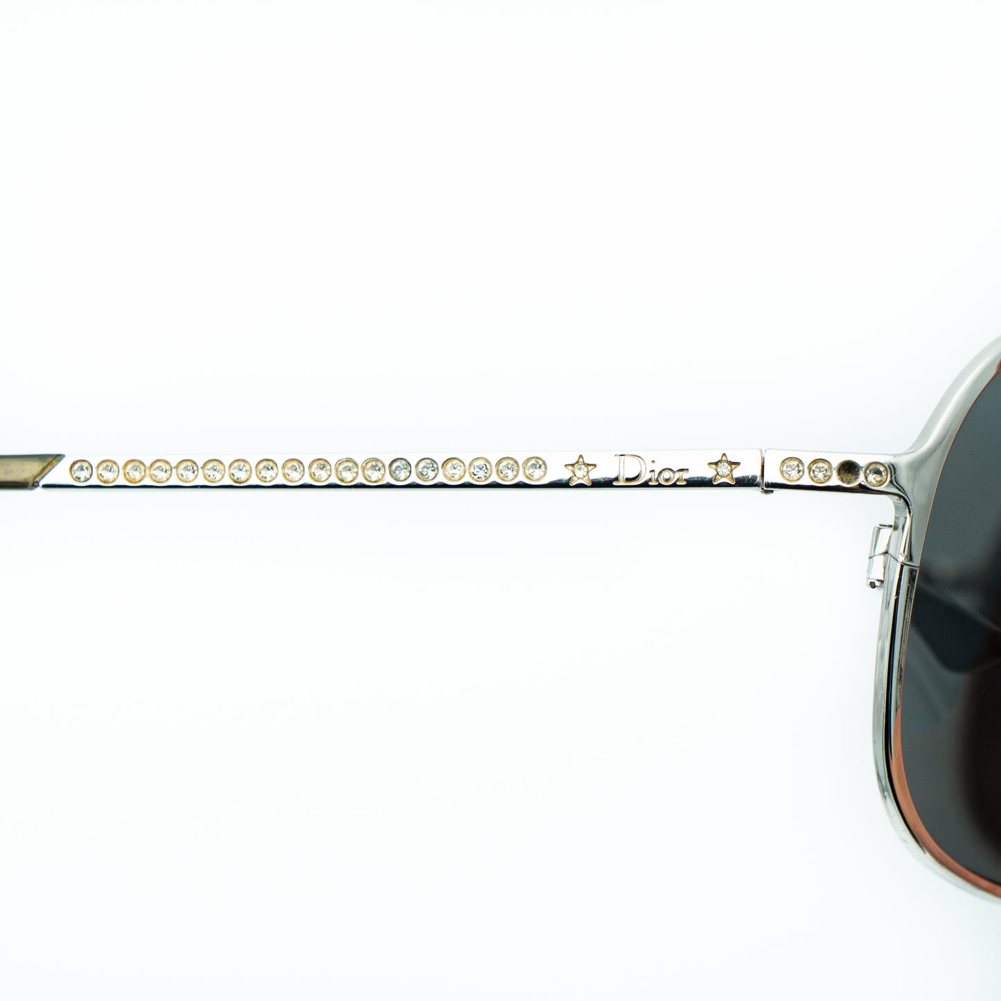 Christian Dior HARD DIOR 1 Silver Strass Sunglasses Vintage