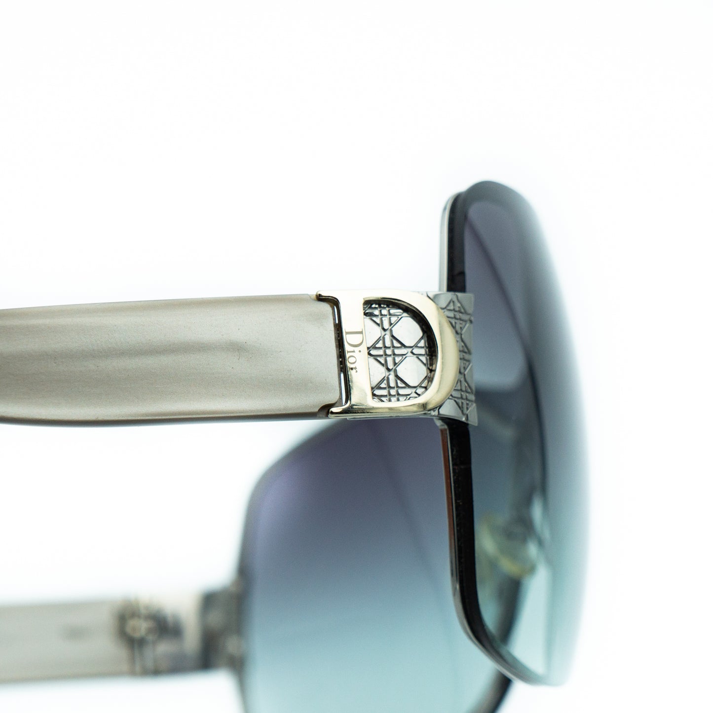 Christian Dior BY DIOR 2 Silver Shield Sunglasses Vintage