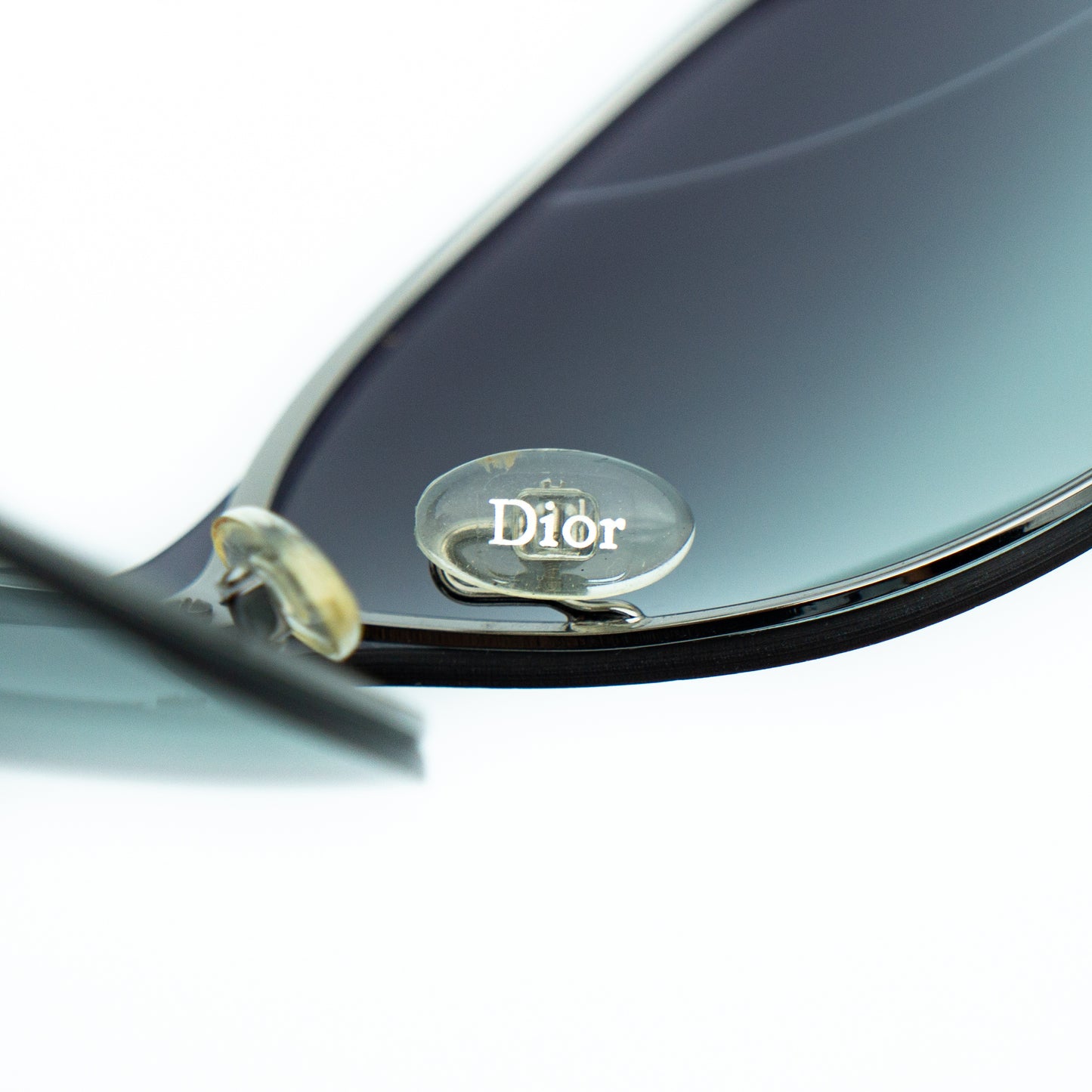Christian Dior BY DIOR 2 Silver Shield Sunglasses Vintage