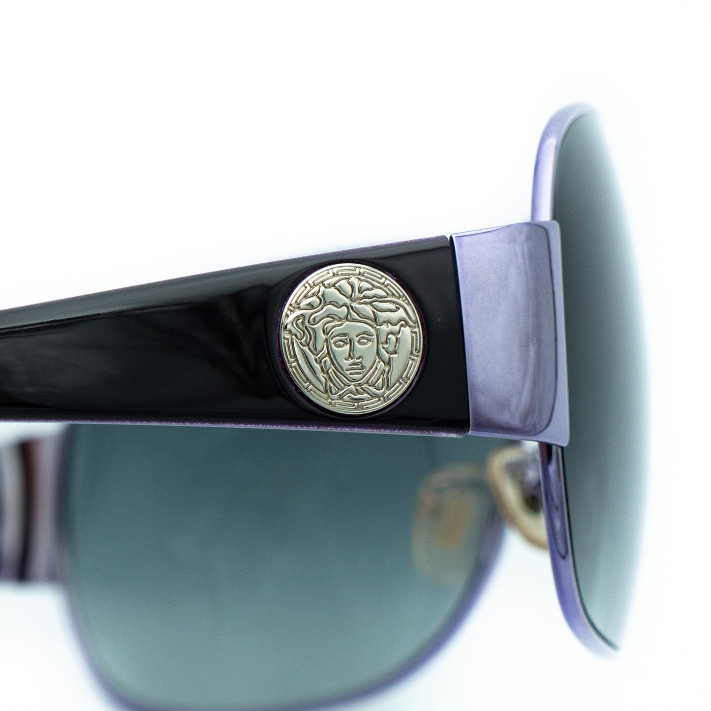 VERSACE mod 2078 Purple Shield Mask Sunglasses Vintage