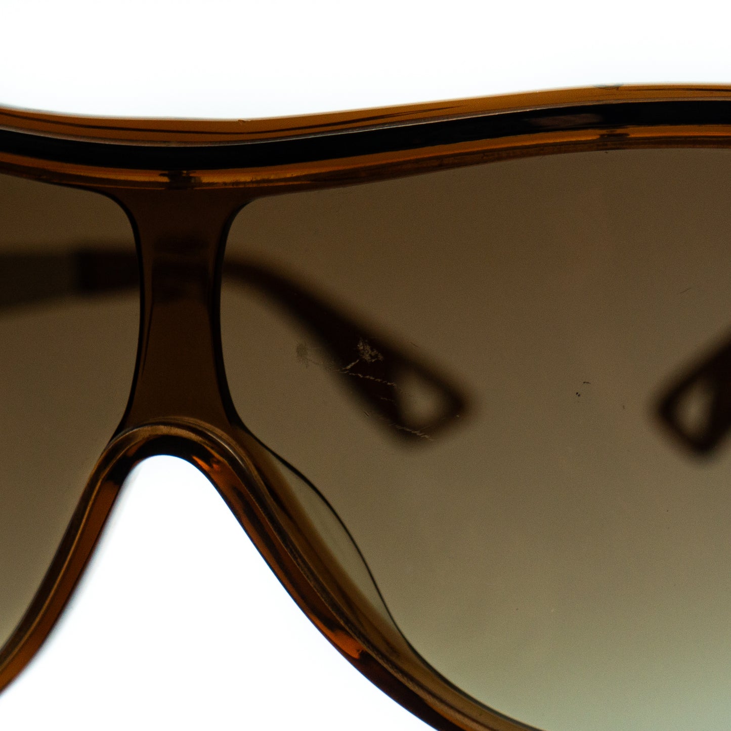 Emporio Armani EA 9436/S Brown Shield Mask Sunglasses Vintage