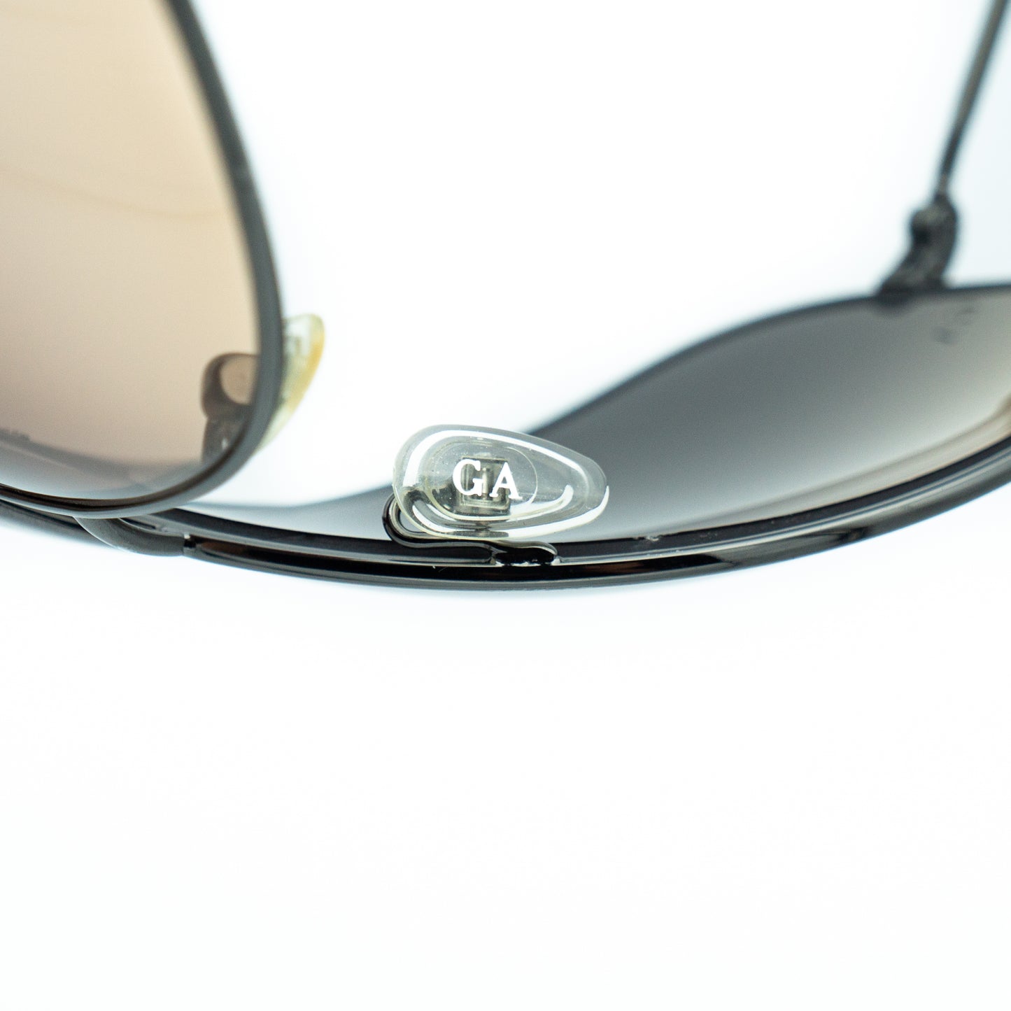 Giorgio Armani GA 134/S Silver Aviator Mask Sunglasses Vintage