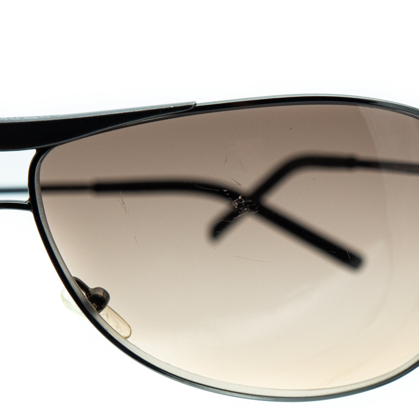 Giorgio Armani GA 134/S Silver Aviator Mask Sunglasses Vintage