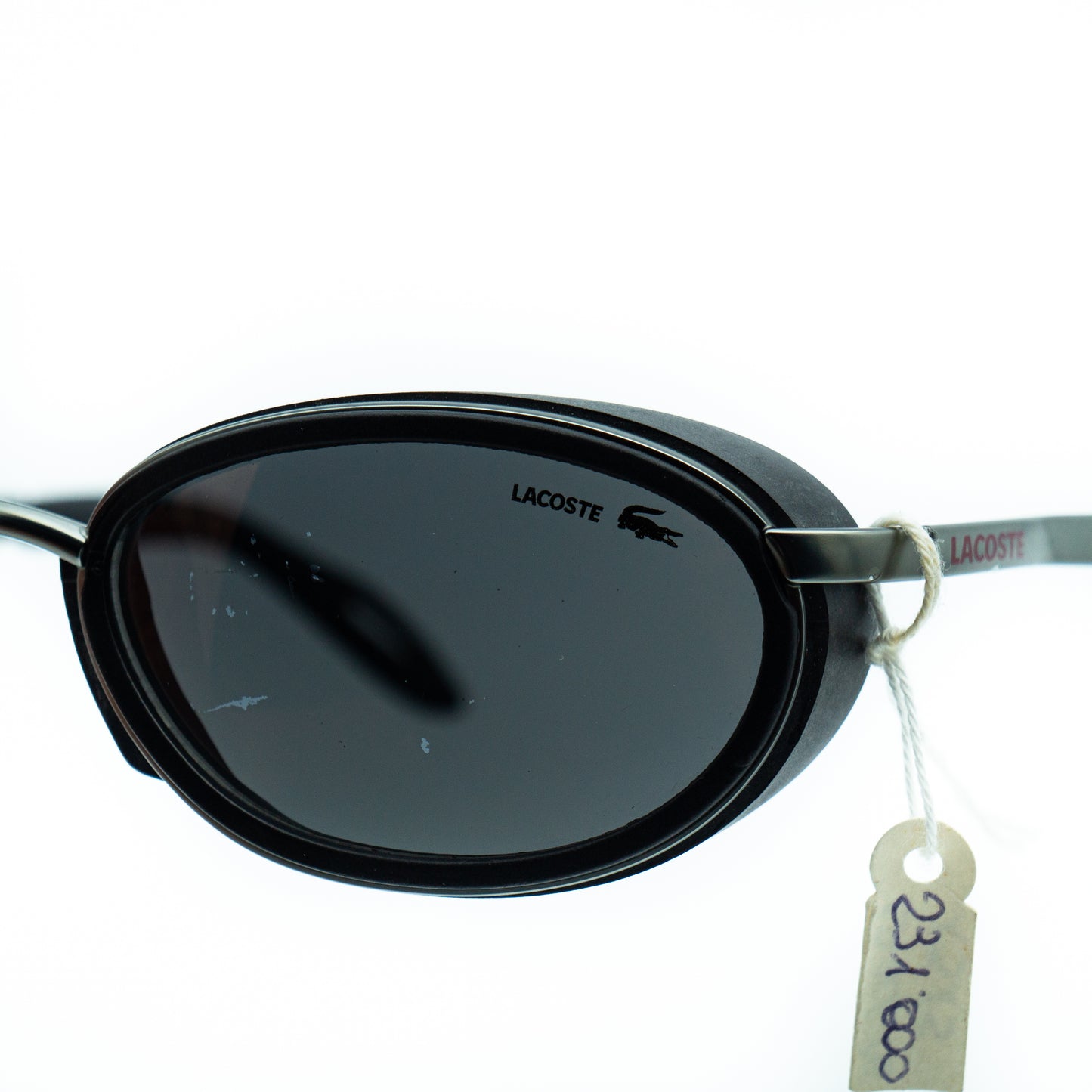 Lacoste Sport 1515 Black Oval Sunglasses Vintage