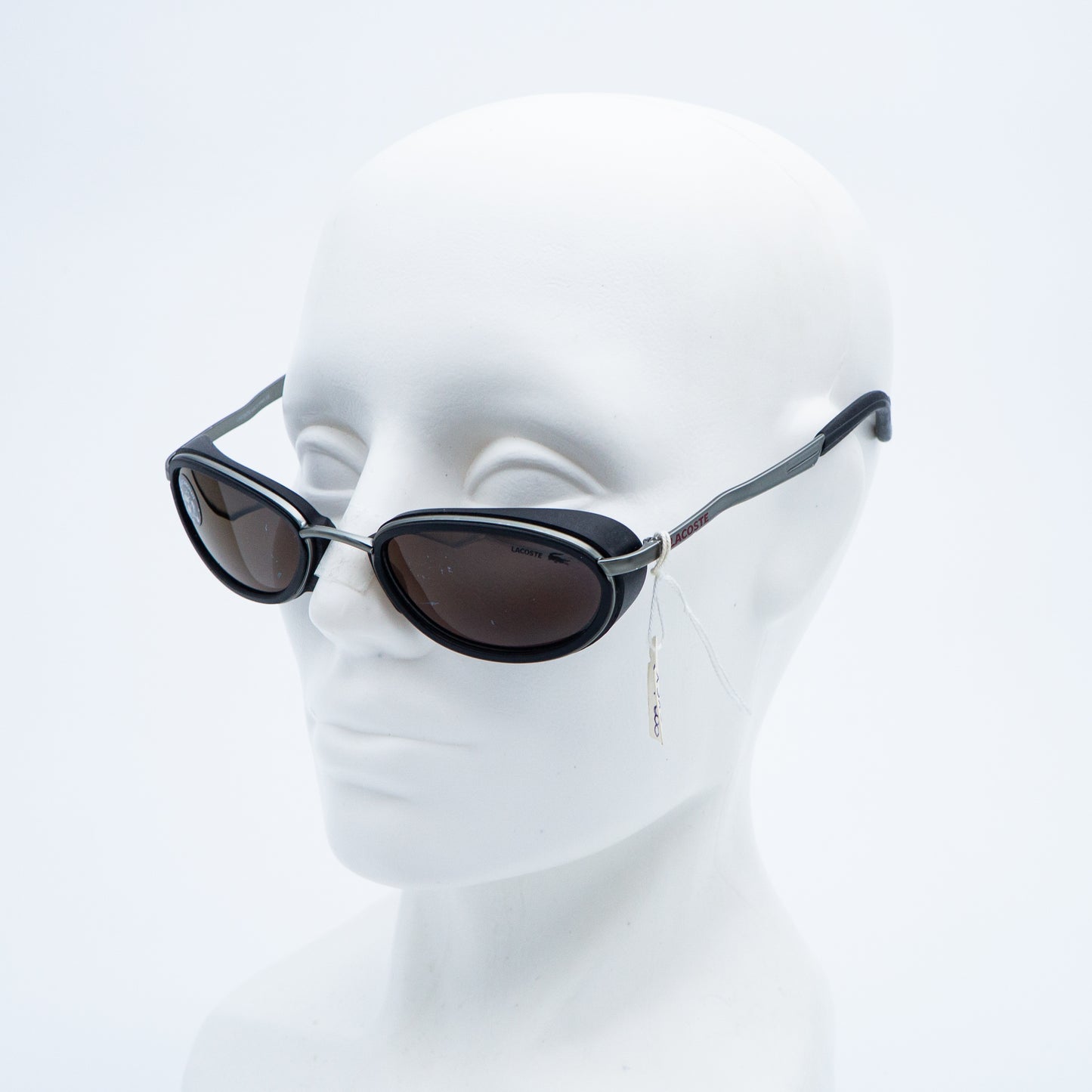 Lacoste Sport 1515 Black Oval Sunglasses Vintage