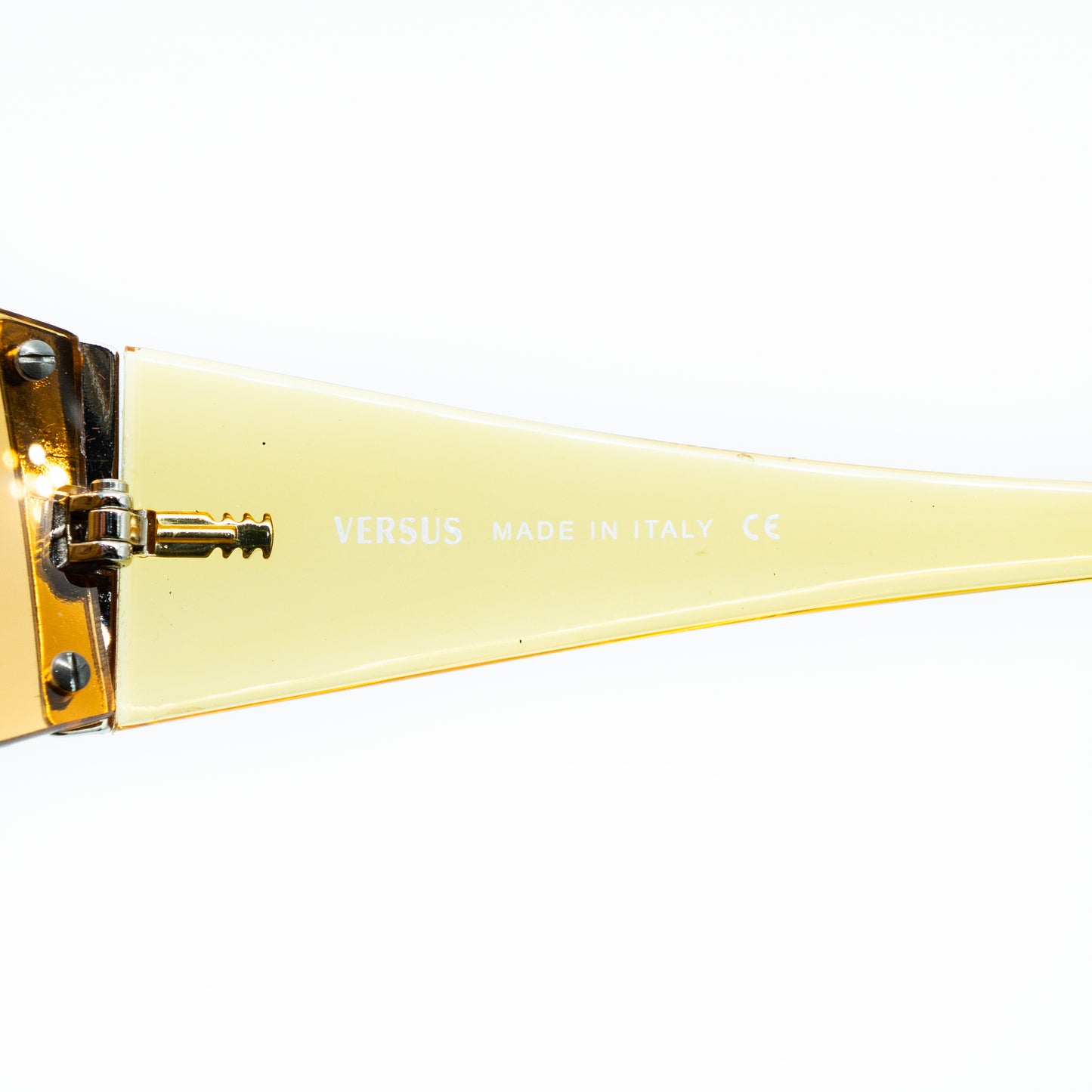 Versace Versus EW4 Orange Rimless Sunglasses Vintage