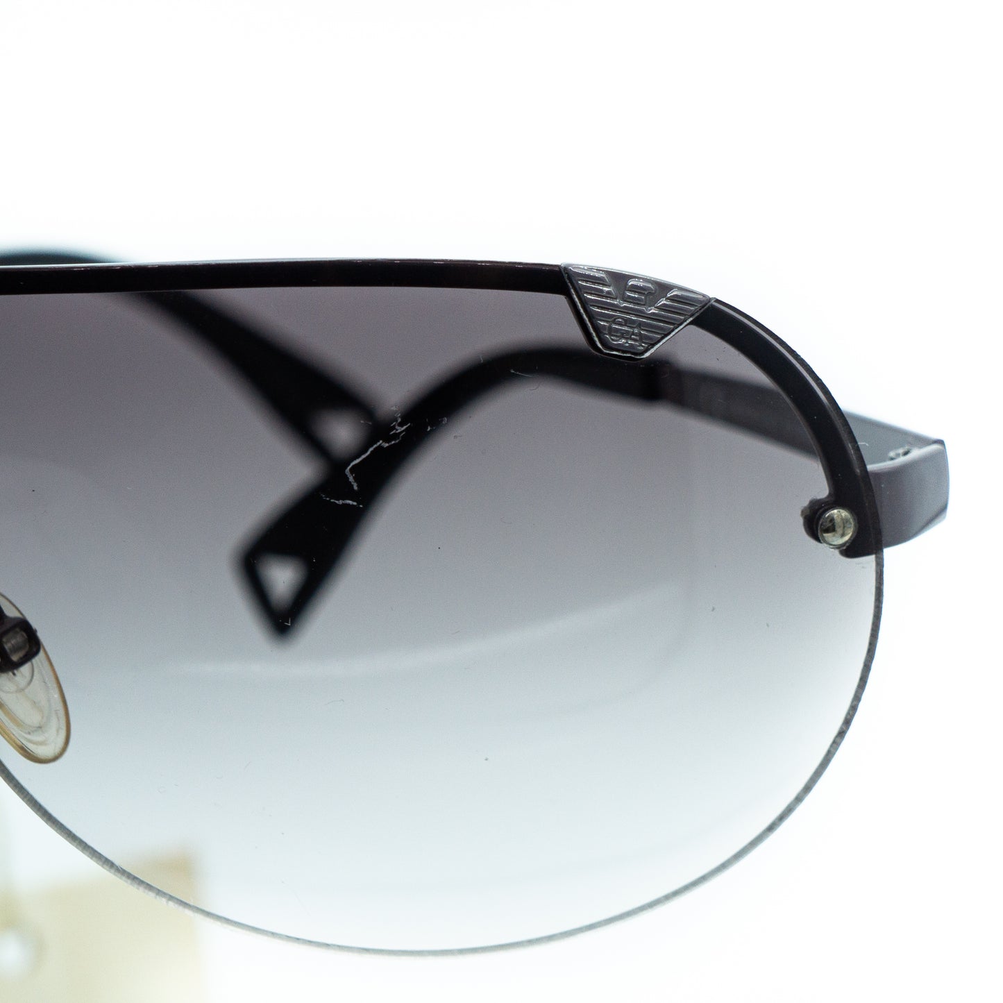 Emporio Armani EA 9338/S Black Shield Mask Sunglasses Vintage