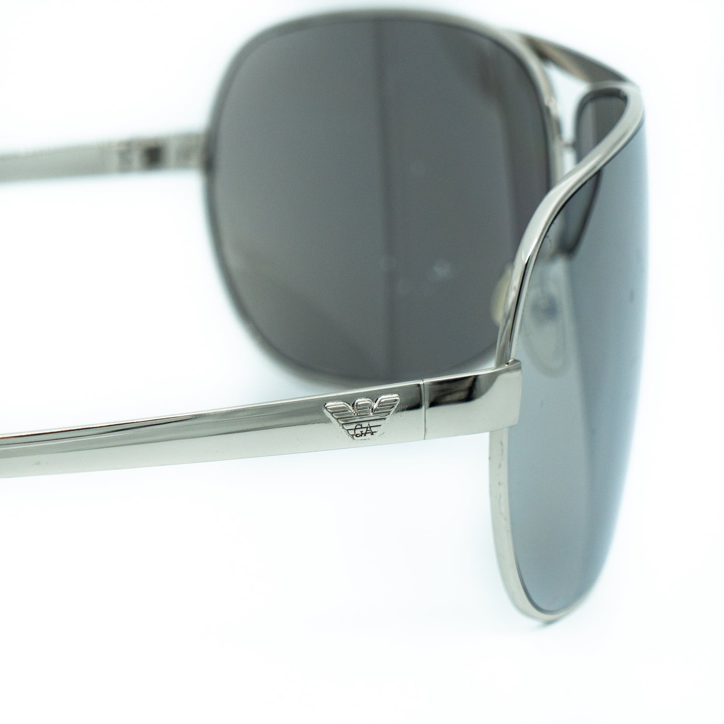 Emporio Armani EA 9367/S Silver Aviator Mask Sunglasses Vintage