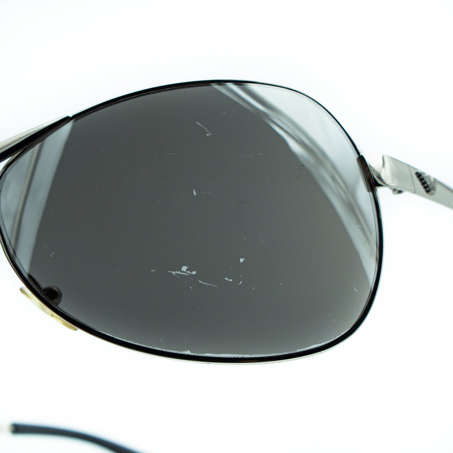 Emporio Armani EA 9367/S Silver Aviator Mask Sunglasses Vintage