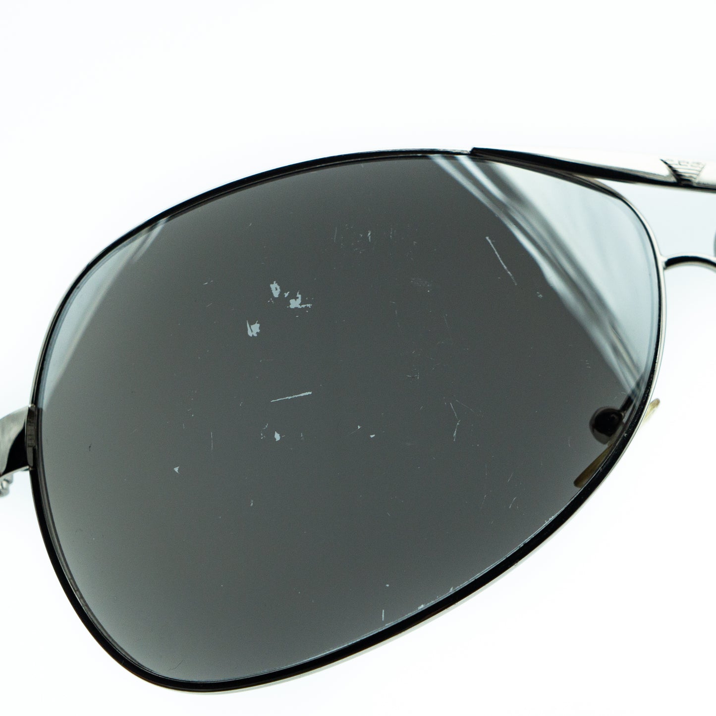Emporio Armani EA 9367/S Silver Aviator Mask Sunglasses Vintage