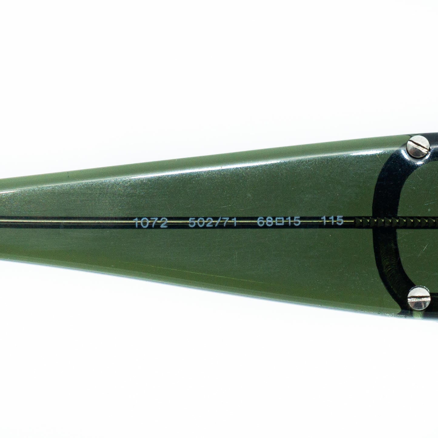 Salvatore Ferragamo 1072 Green Shield Rimless Sunglasses Vintage
