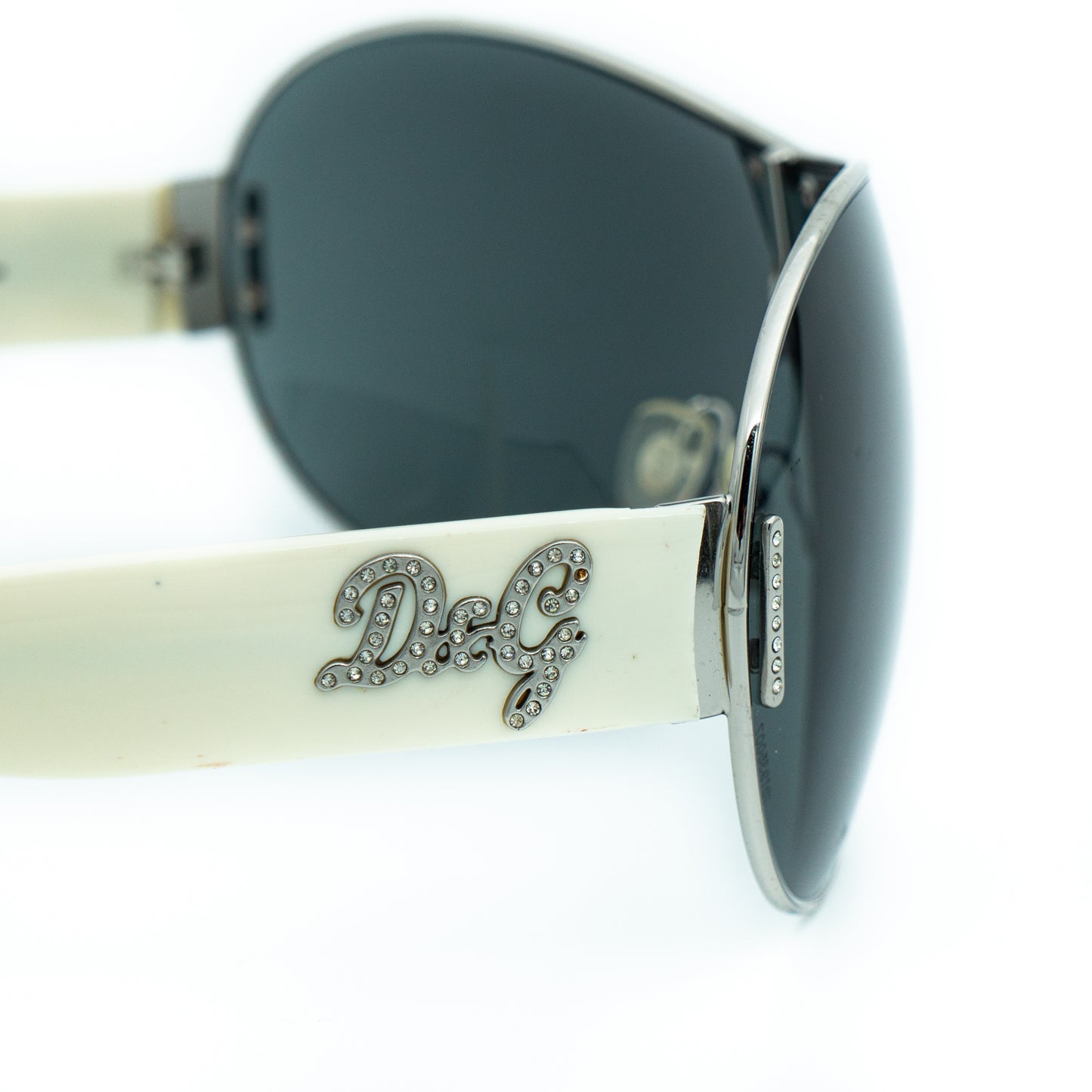 Dolce & Gabbana DG 6022-B White Shield Sunglasses Vintage