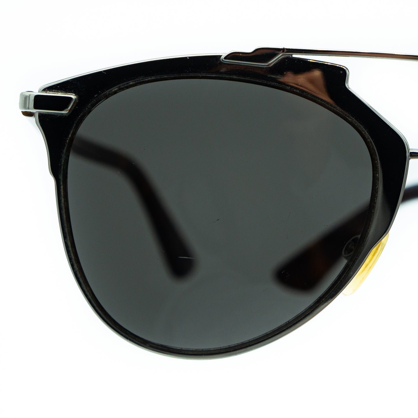 Christian Dior Reflected Brown Silver Sunglasses Vintage