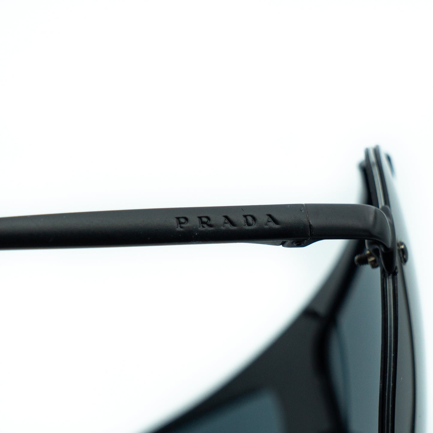 Prada SPR01G Black Shield Mask Sunglasses Vintage