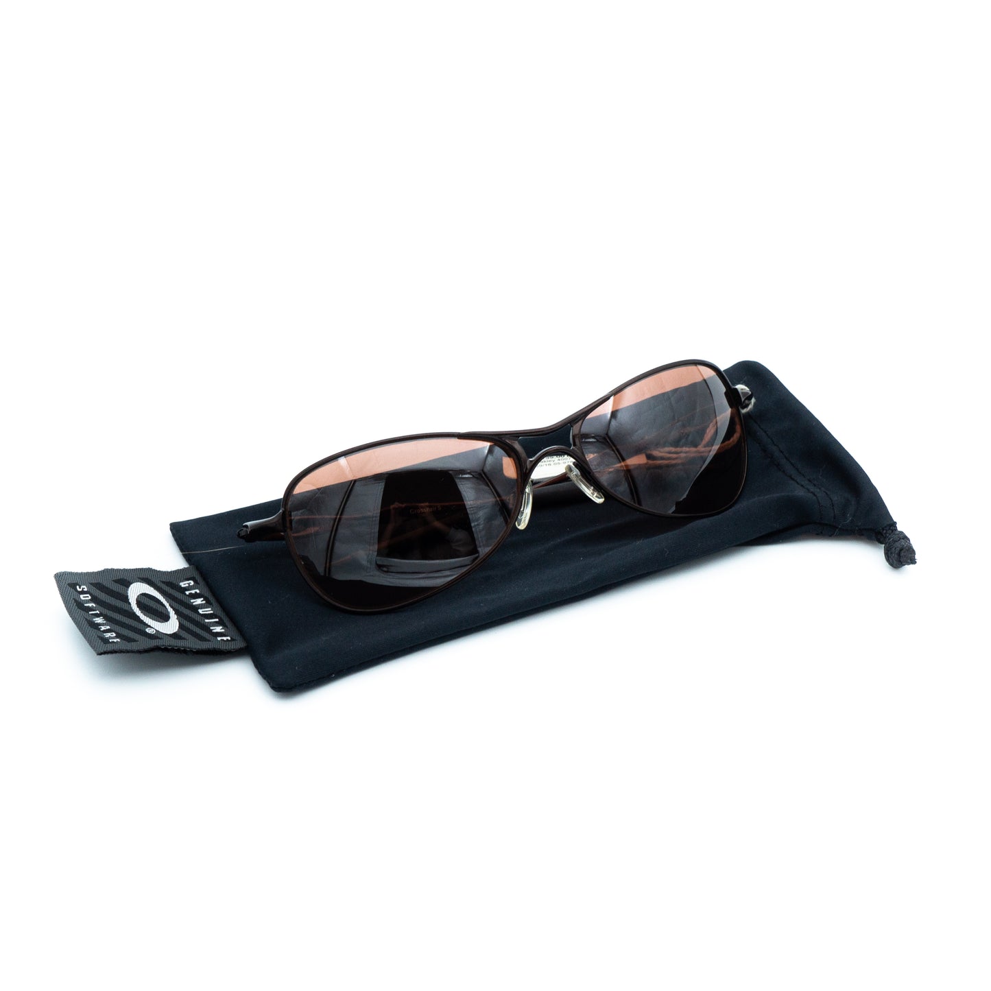 Oakley Crosshair S Brown Metal Sunglasses Vintage