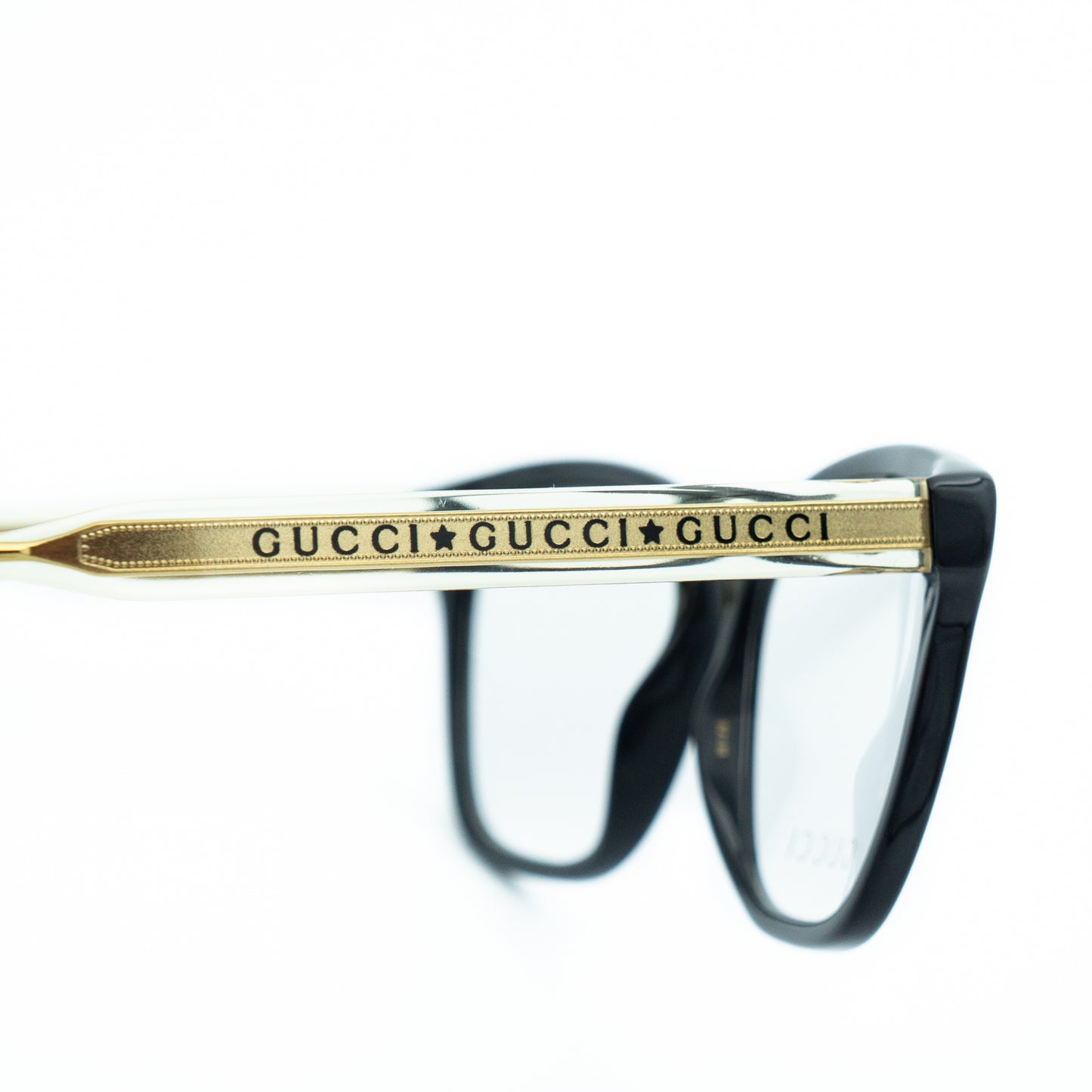 GUCCI GG0566O Black Gold Eye Glasses Frame