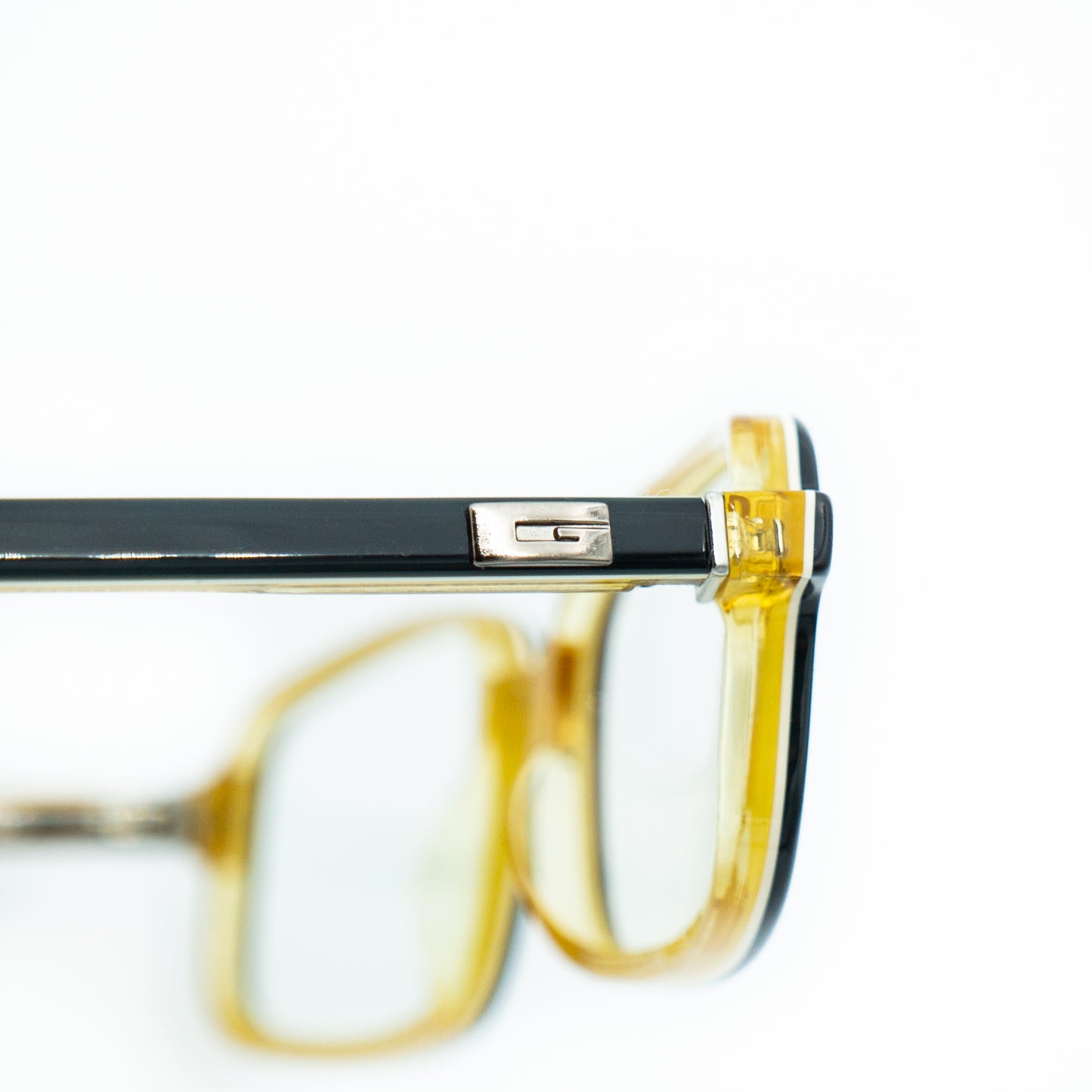 GUCCI GG 1412 Black Yellow Eyeglasses Frame Vintage