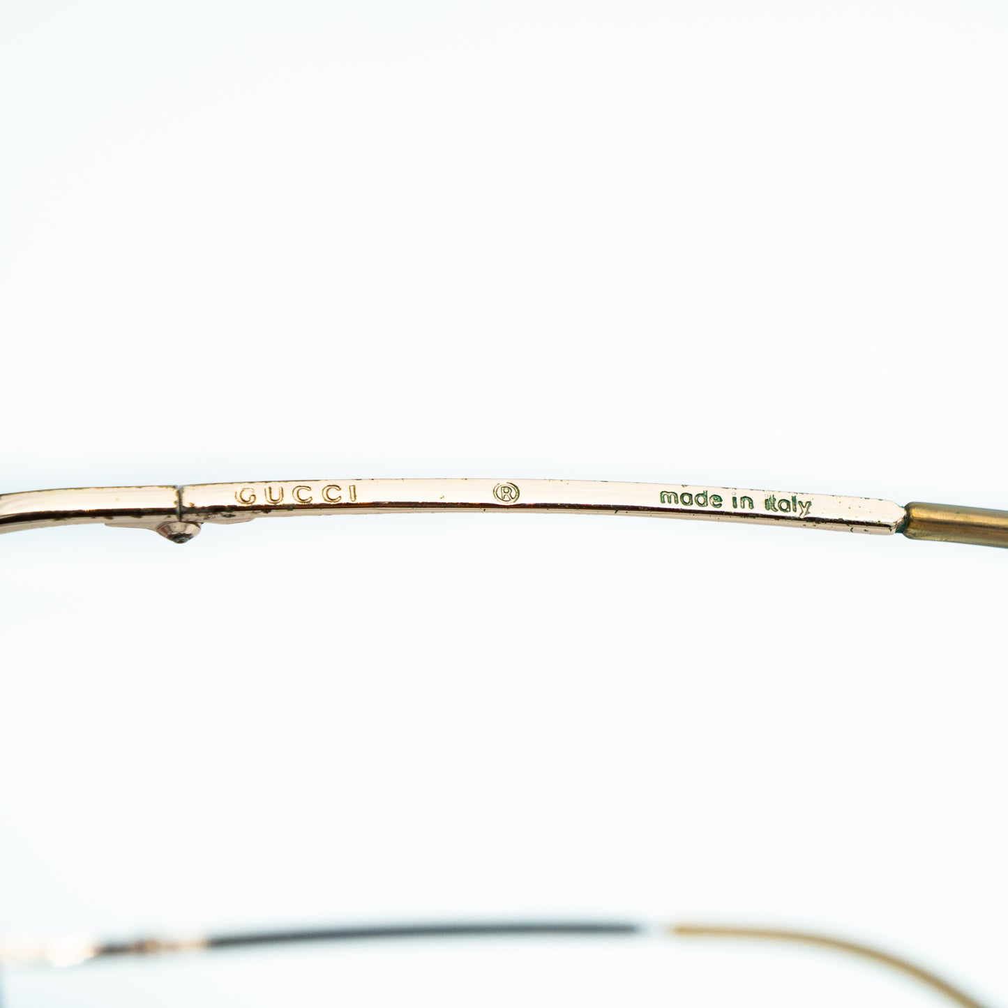 GUCCI GG 2653/S Gold Rimless Shield Sunglasses Vintage