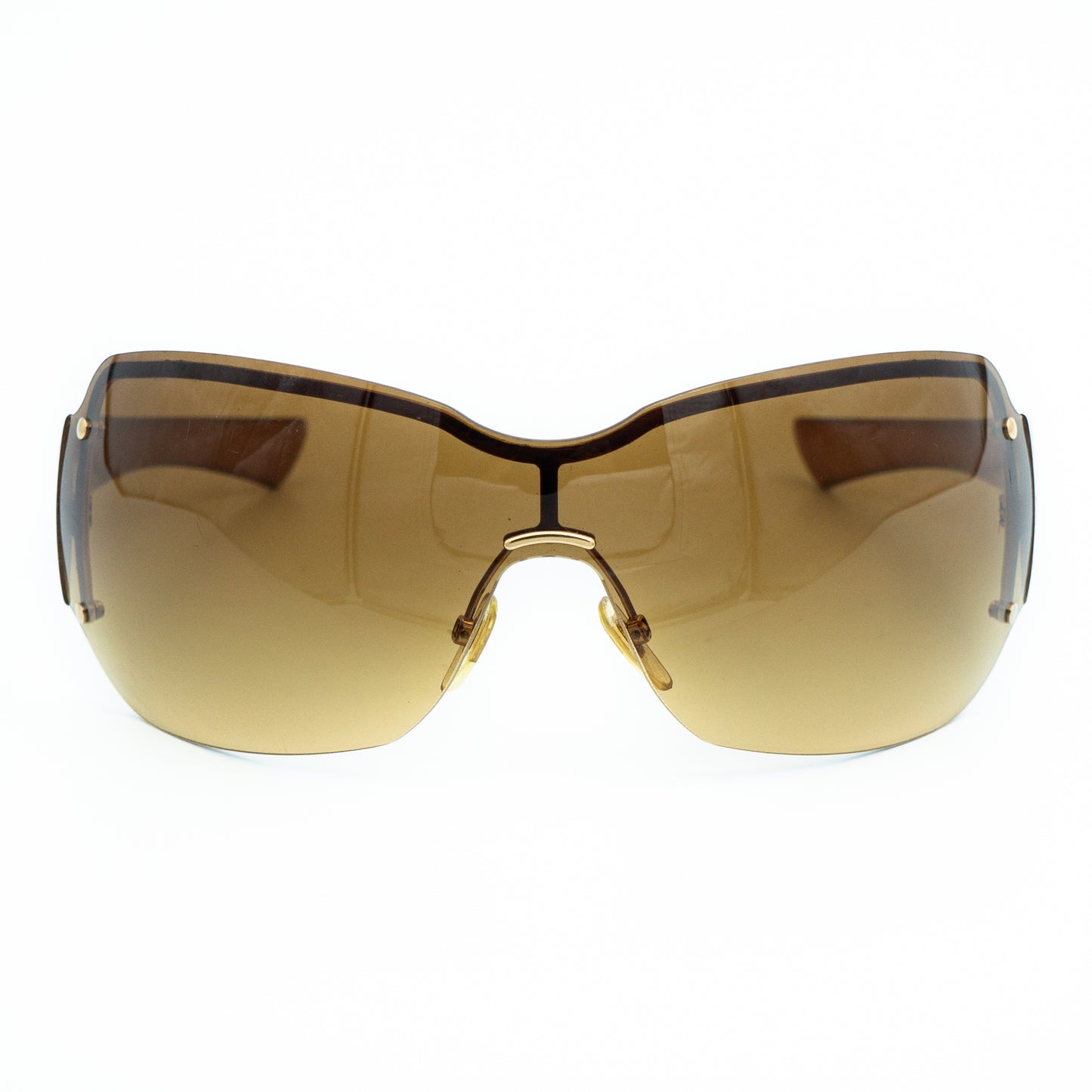 GUCCI GG 1825/S Brown Shield Mask Sunglasses Vintage