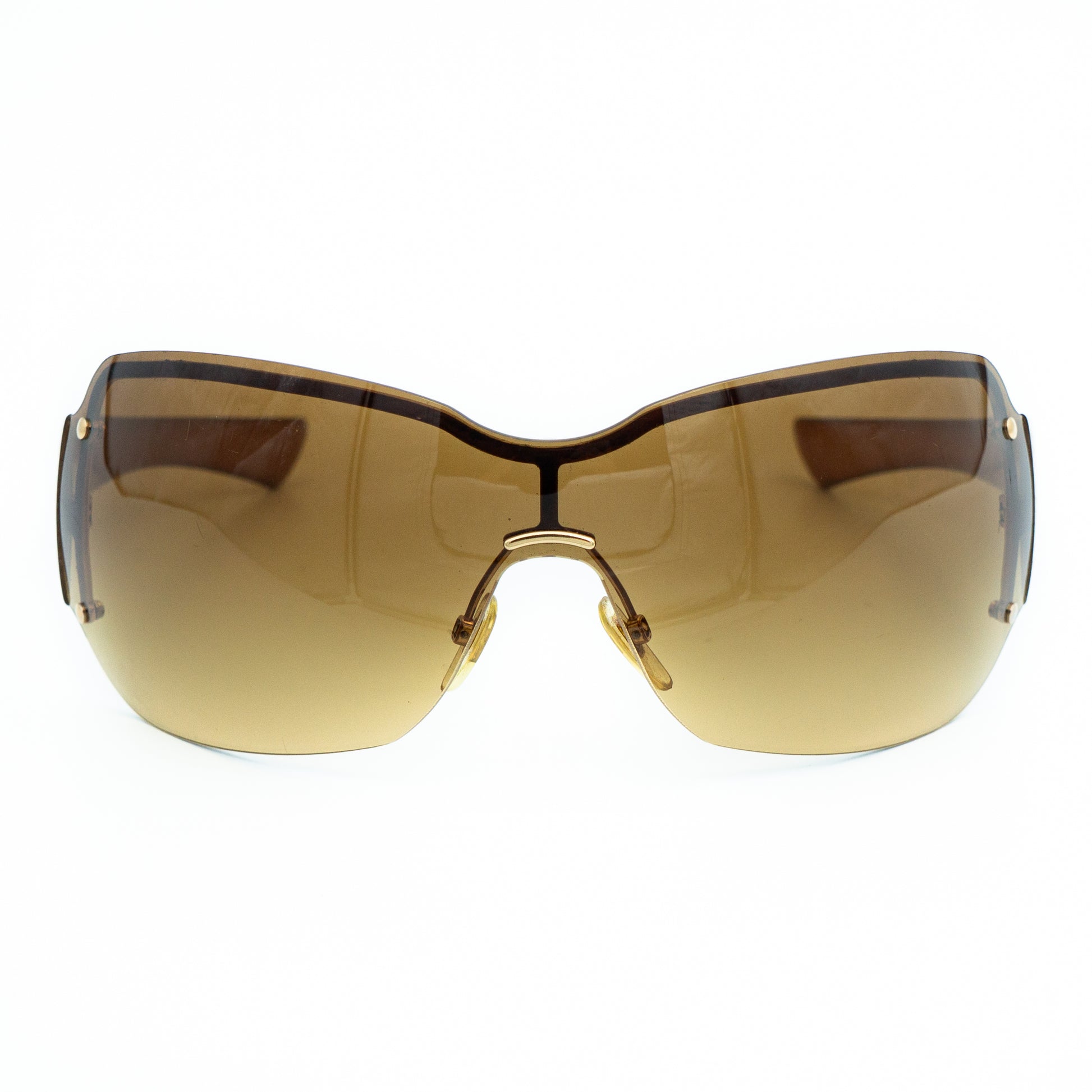 GUCCI GG 1825/S Brown Shield Mask Sunglasses Vintage