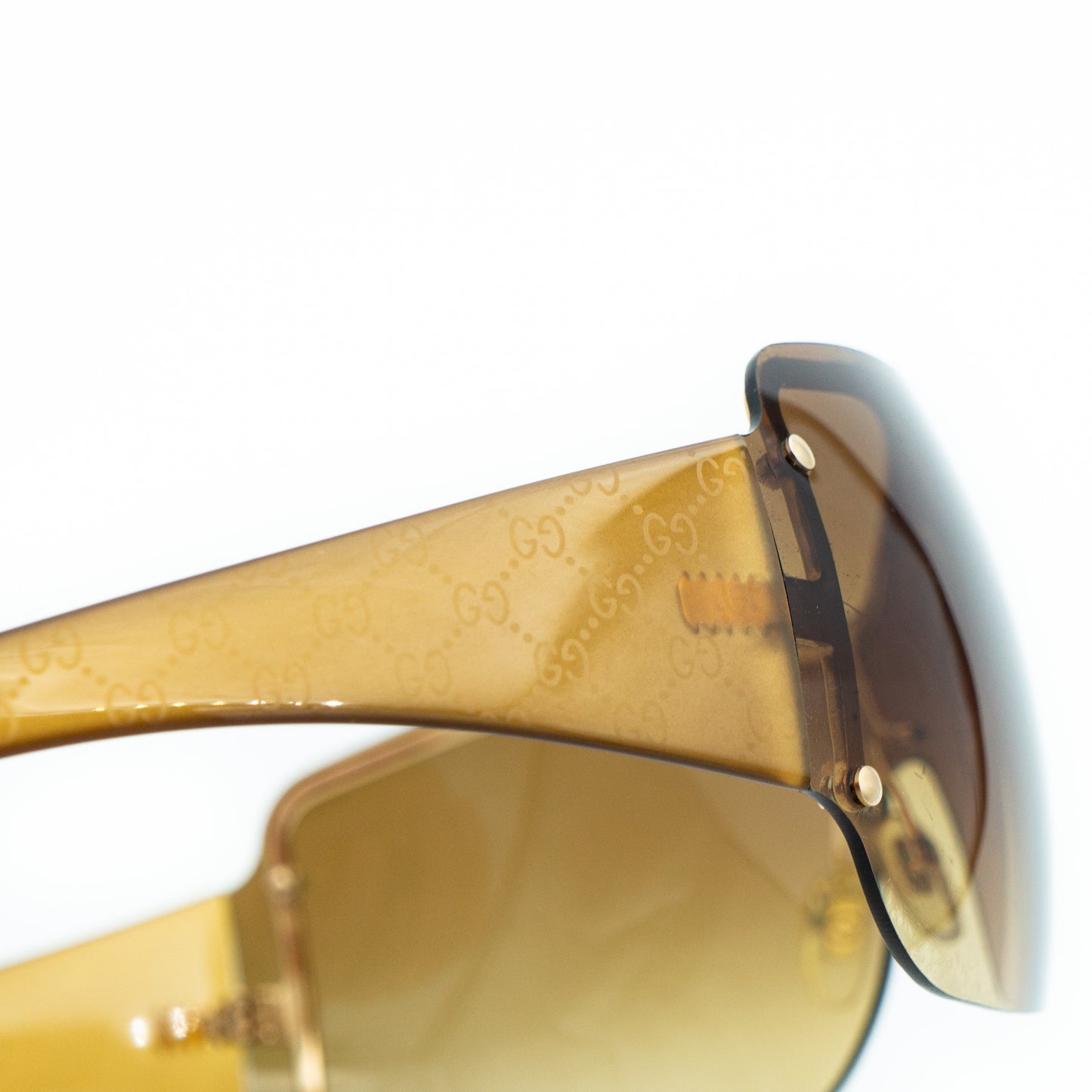 GUCCI GG 1825/S Brown Shield Mask Sunglasses Vintage