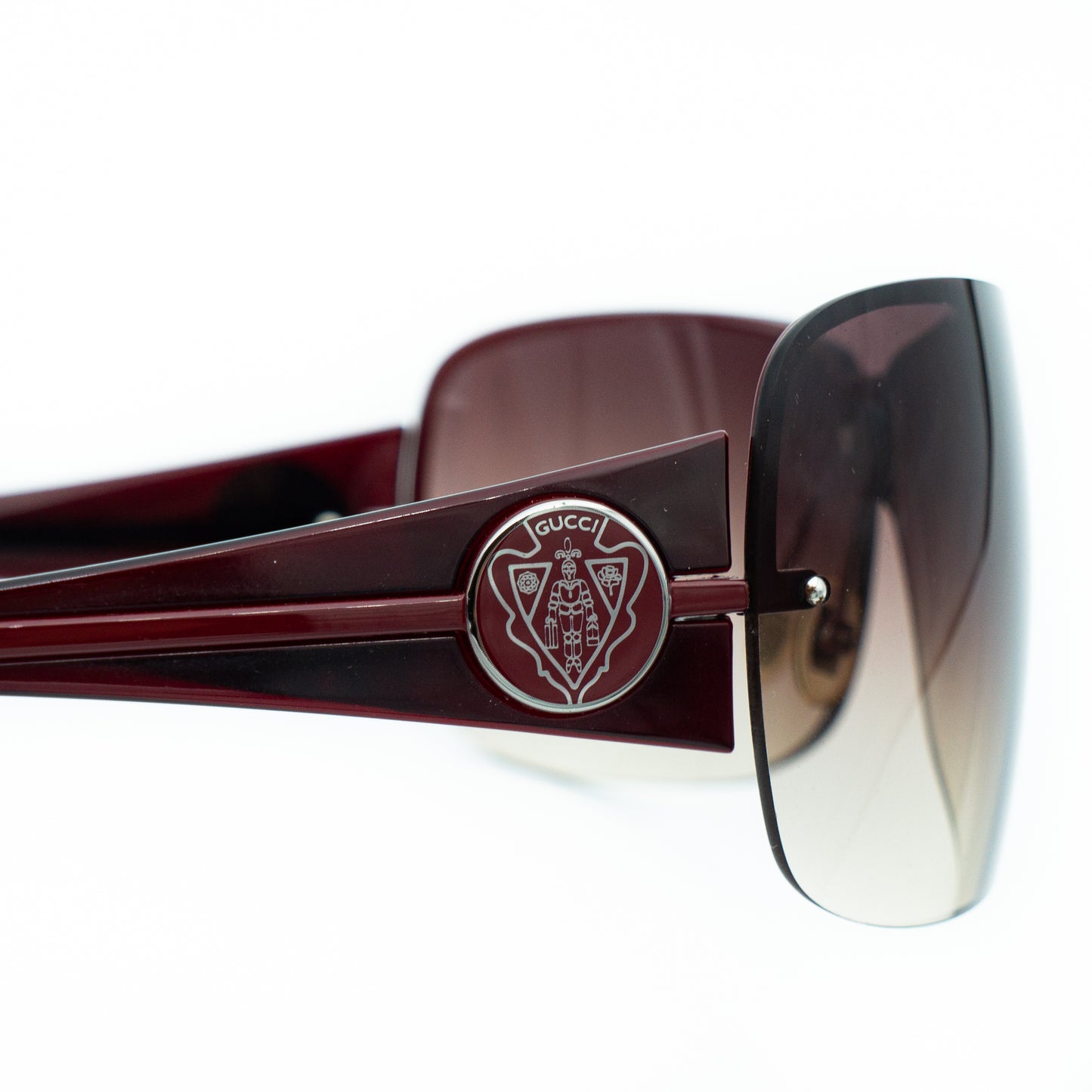 GUCCI GG 2828 Red Shield Mask Sunglasses Vintage