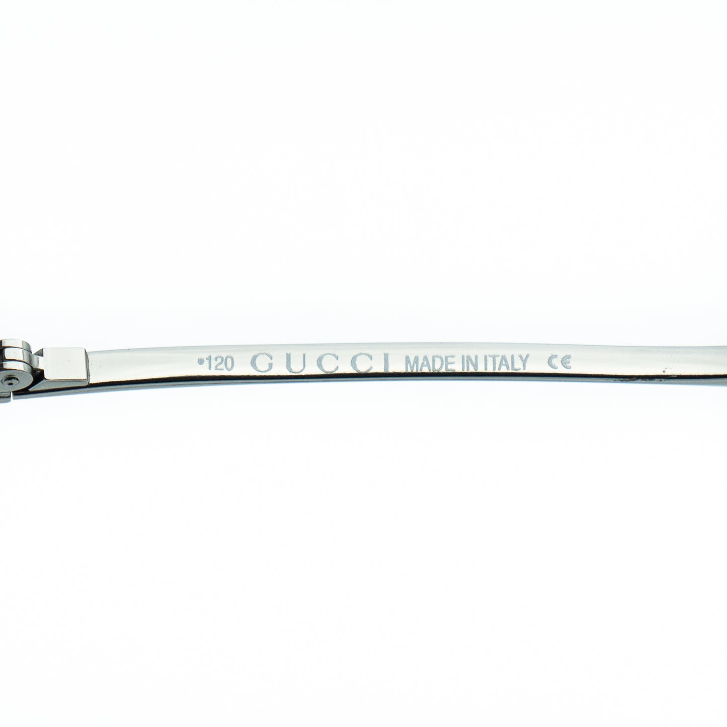 GUCCI GG 1690/S Silver Shield Rimless Sunglasses Vintage
