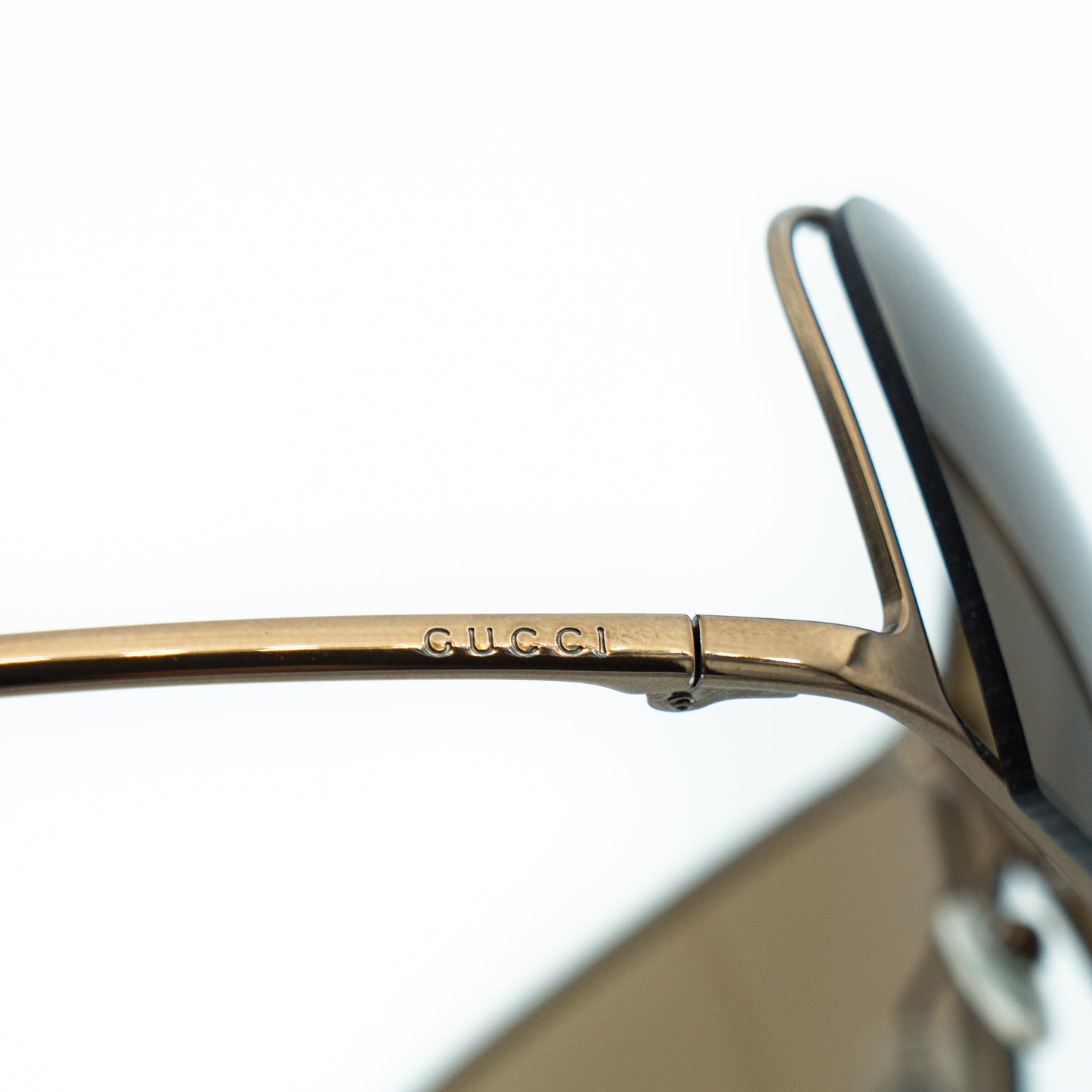 GUCCI GG 1709/S Brown Shield Rimless Sunglasses Vintage