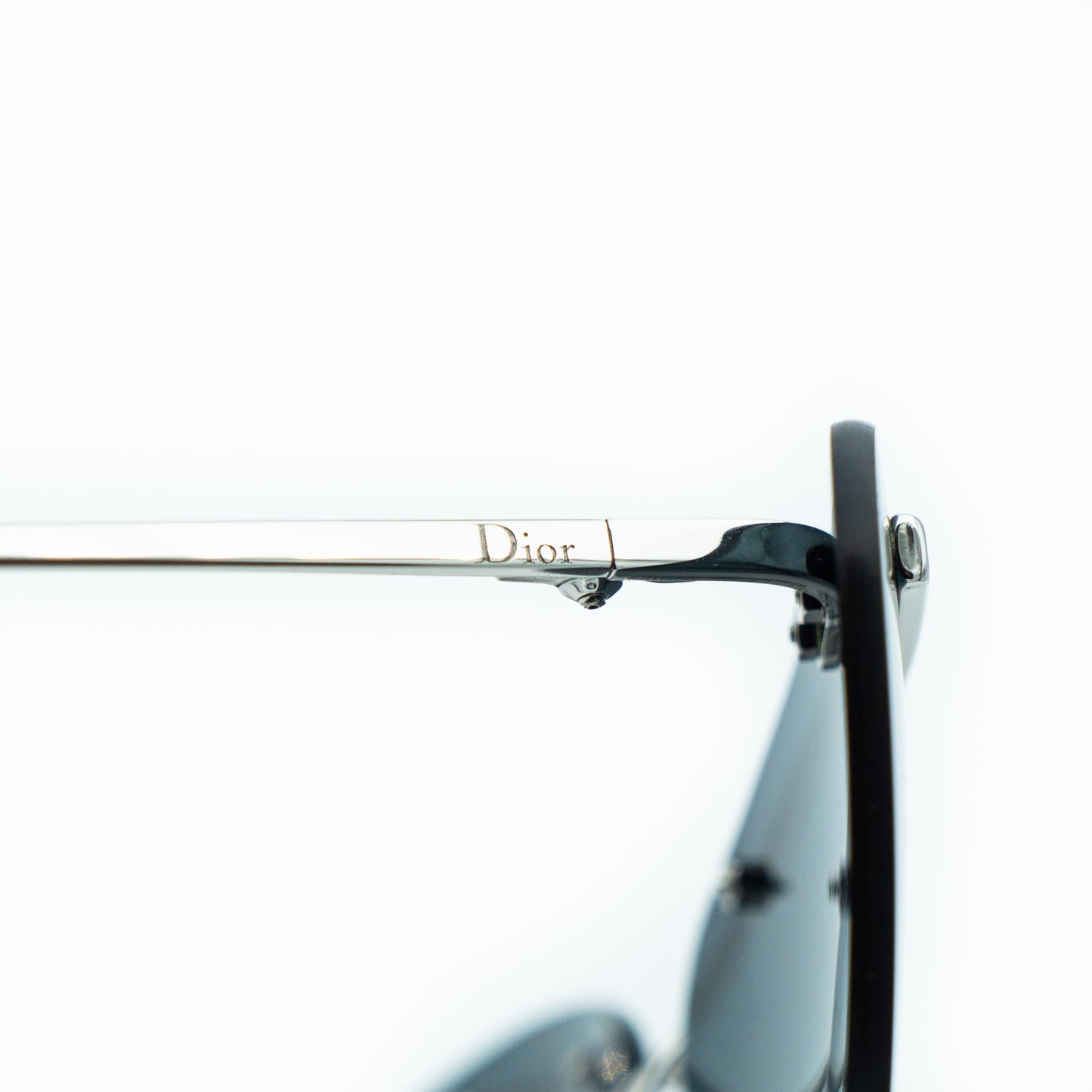Christian Dior DIORETTE Rimless Cat Eye Silver Sunglasses Vintage