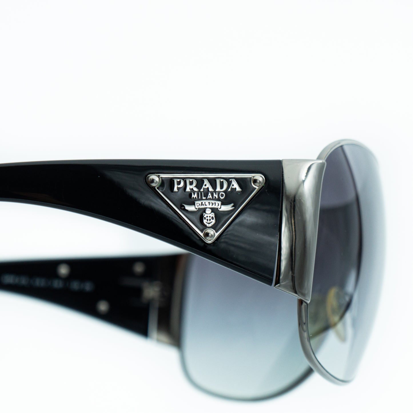 PRADA SPR57L Black Shield Mask Sunglasses Vintage