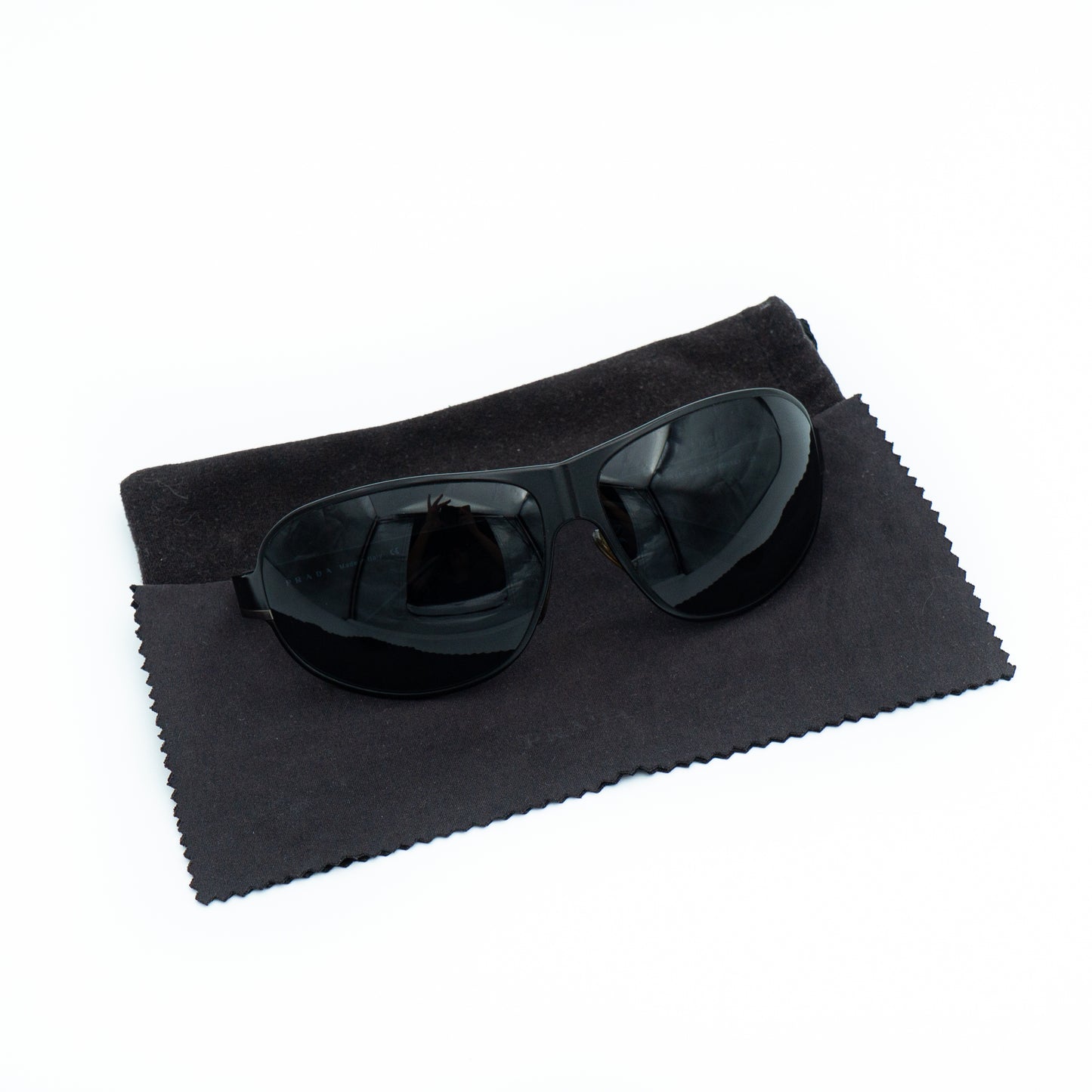 PRADA SPR55F Mask Black Sunglasses Vintage