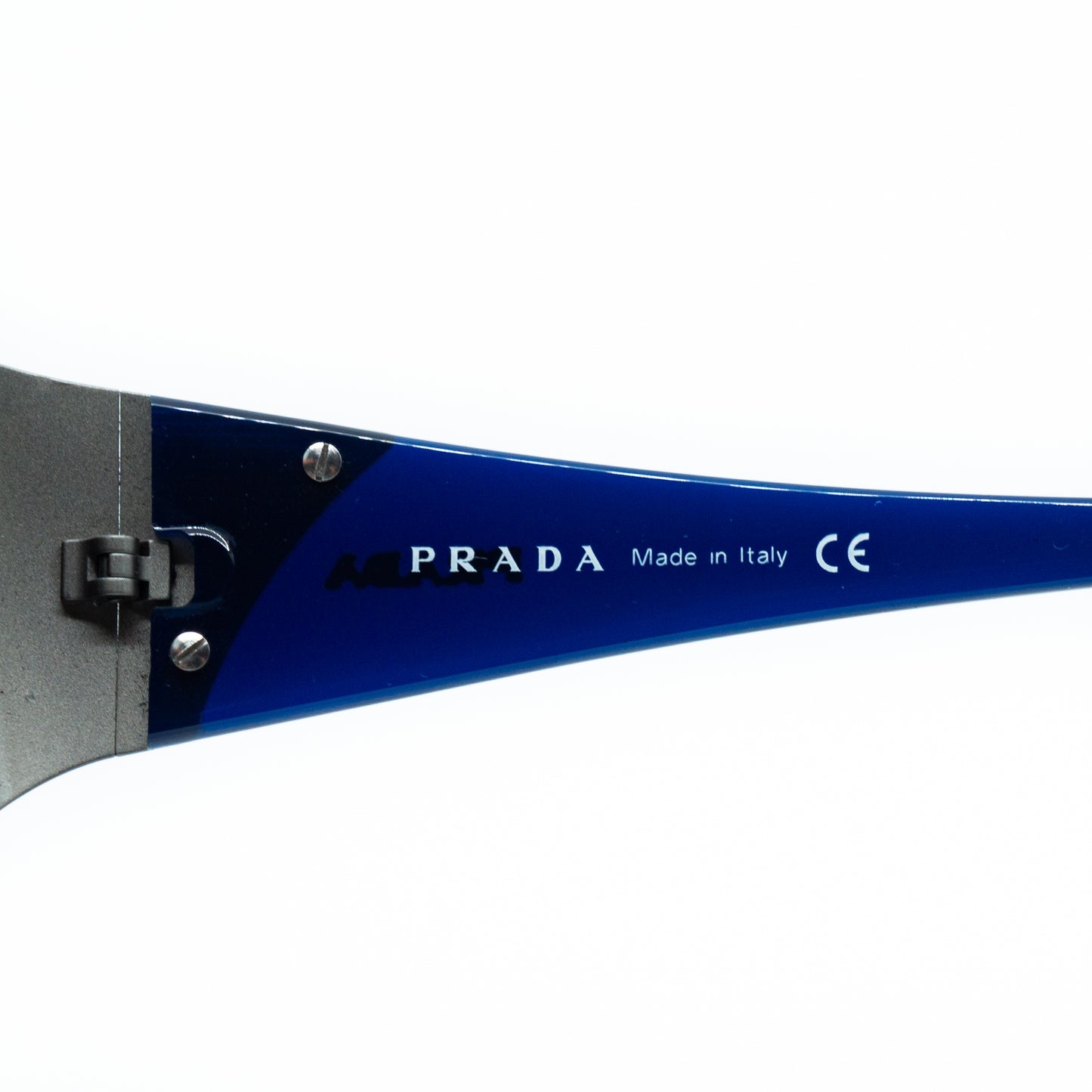 PRADA SPR53G Shield Mask Blue Sunglasses Vintage