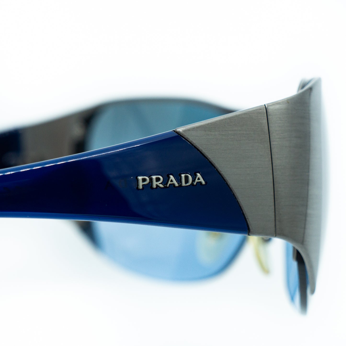 PRADA SPR53G Shield Mask Blue Sunglasses Vintage