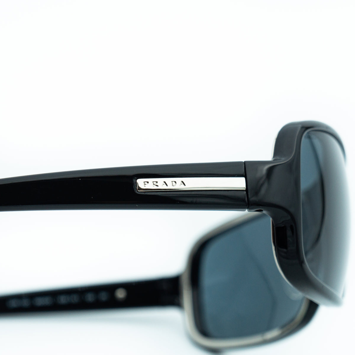 PRADA SPR10D Shield Mask Black Sunglasses Vintage