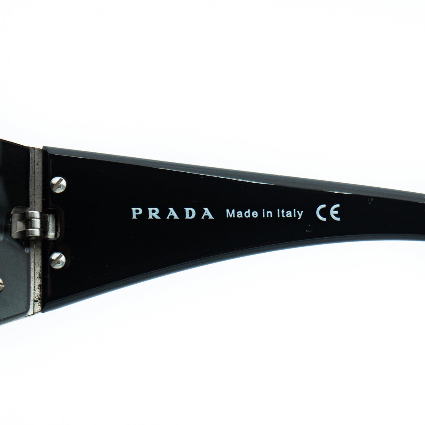 PRADA SPR04I RAM3875AA Black Shield Mask Sunglasses Vintage