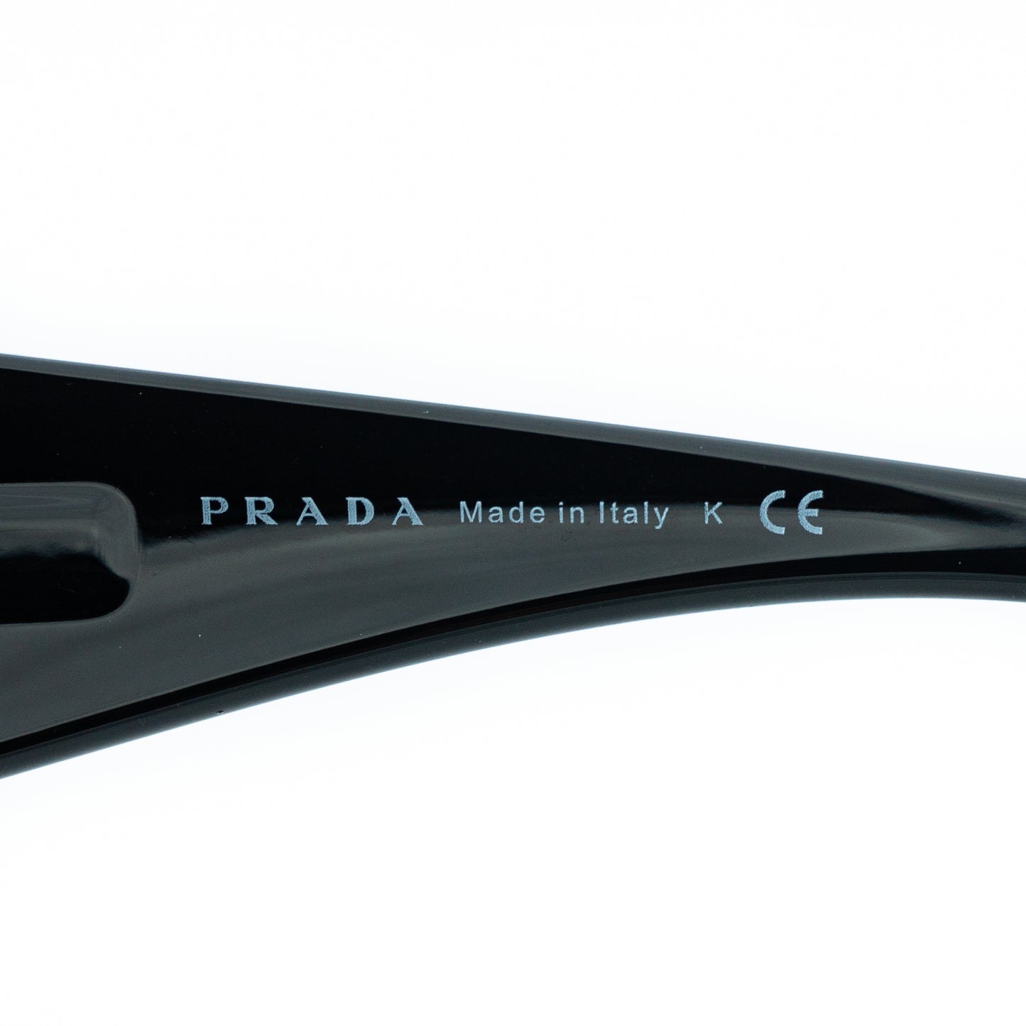 PRADA SPR29L Black Shield Oversized Mask Sunglasses Vintage
