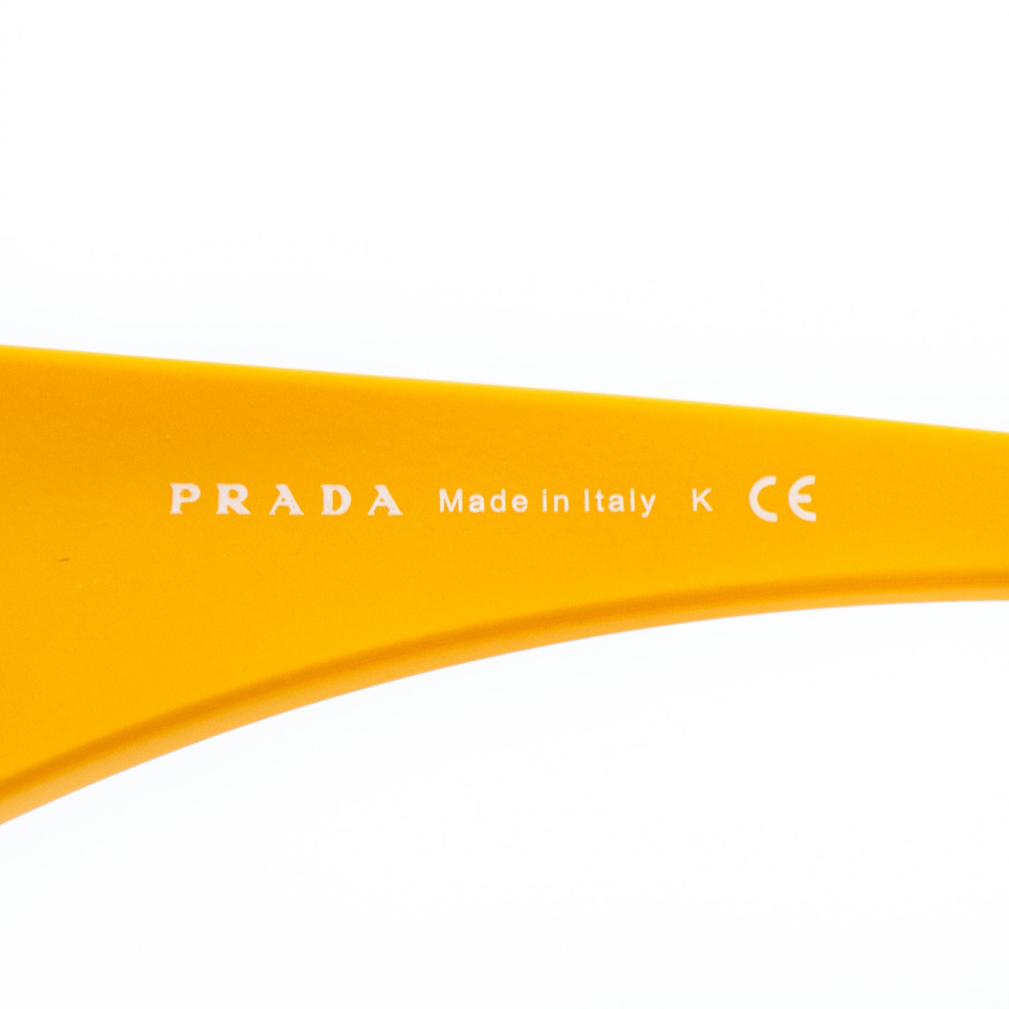 PRADA SPS02L Shield Mask Oversized Yellow Sunglasses Vintage