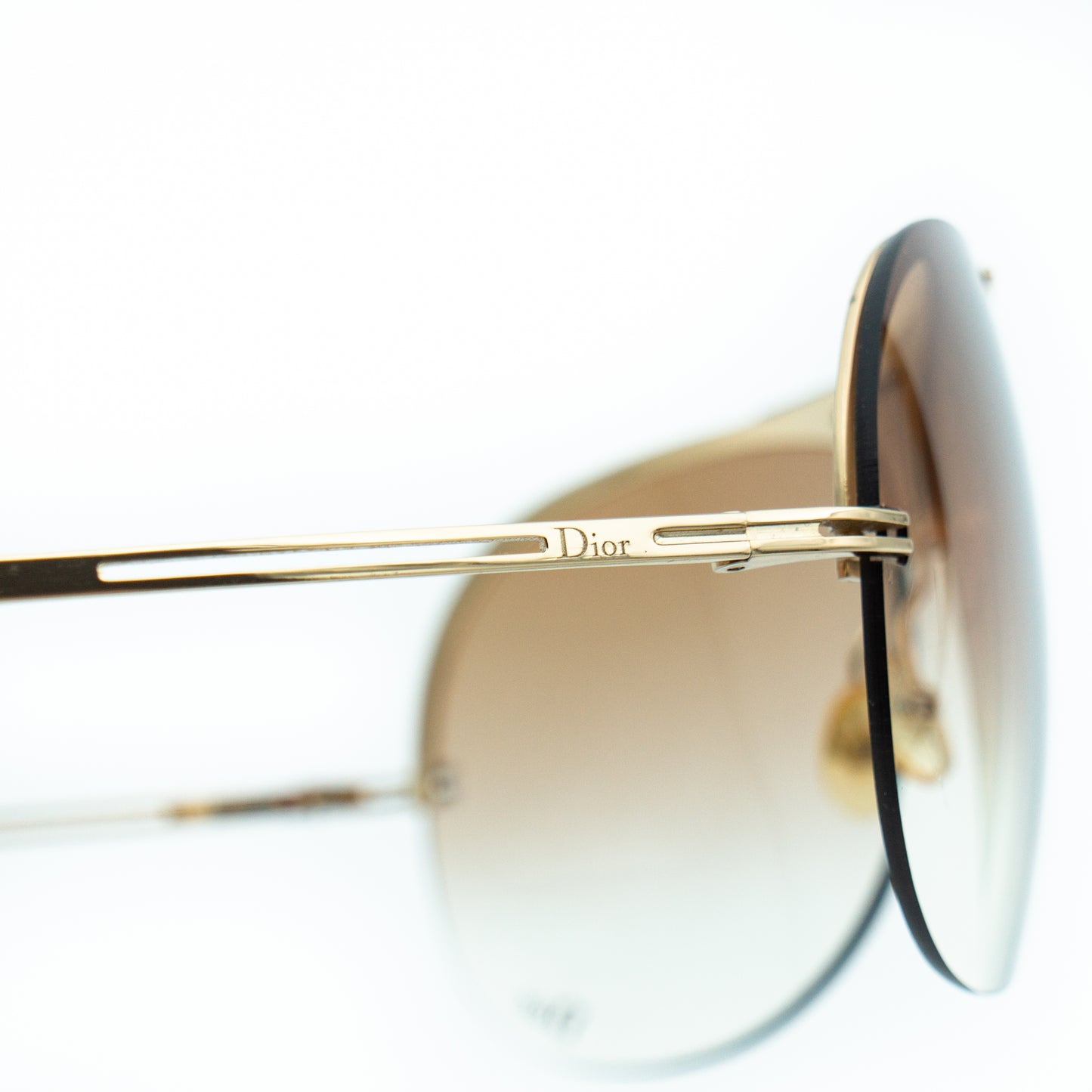 Christian Dior REMOVE Gold Shield Mask Sunglasses Vintage