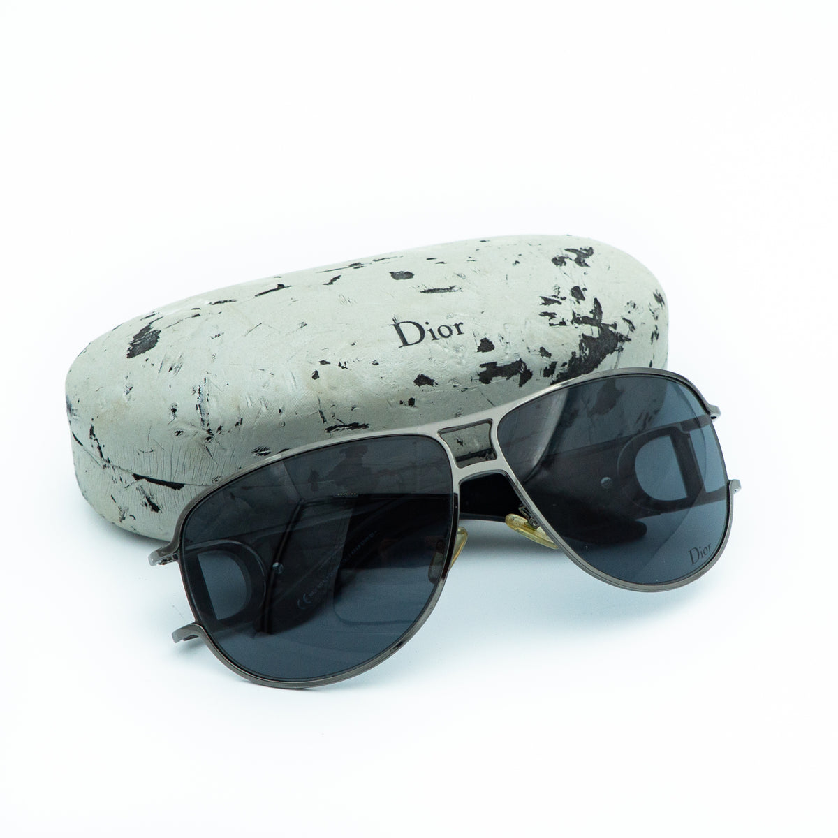 Christian Dior PRECOLL 2 Aviator Black Sunglasses Vintage
