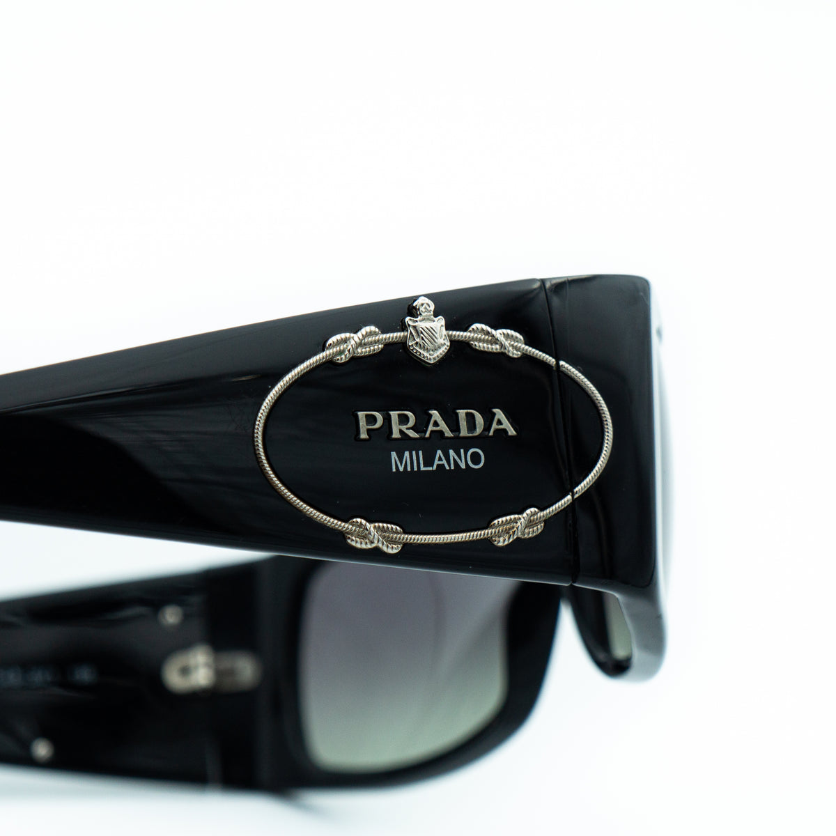 Prada SPR10H Logo Black Sunglasses Vintage