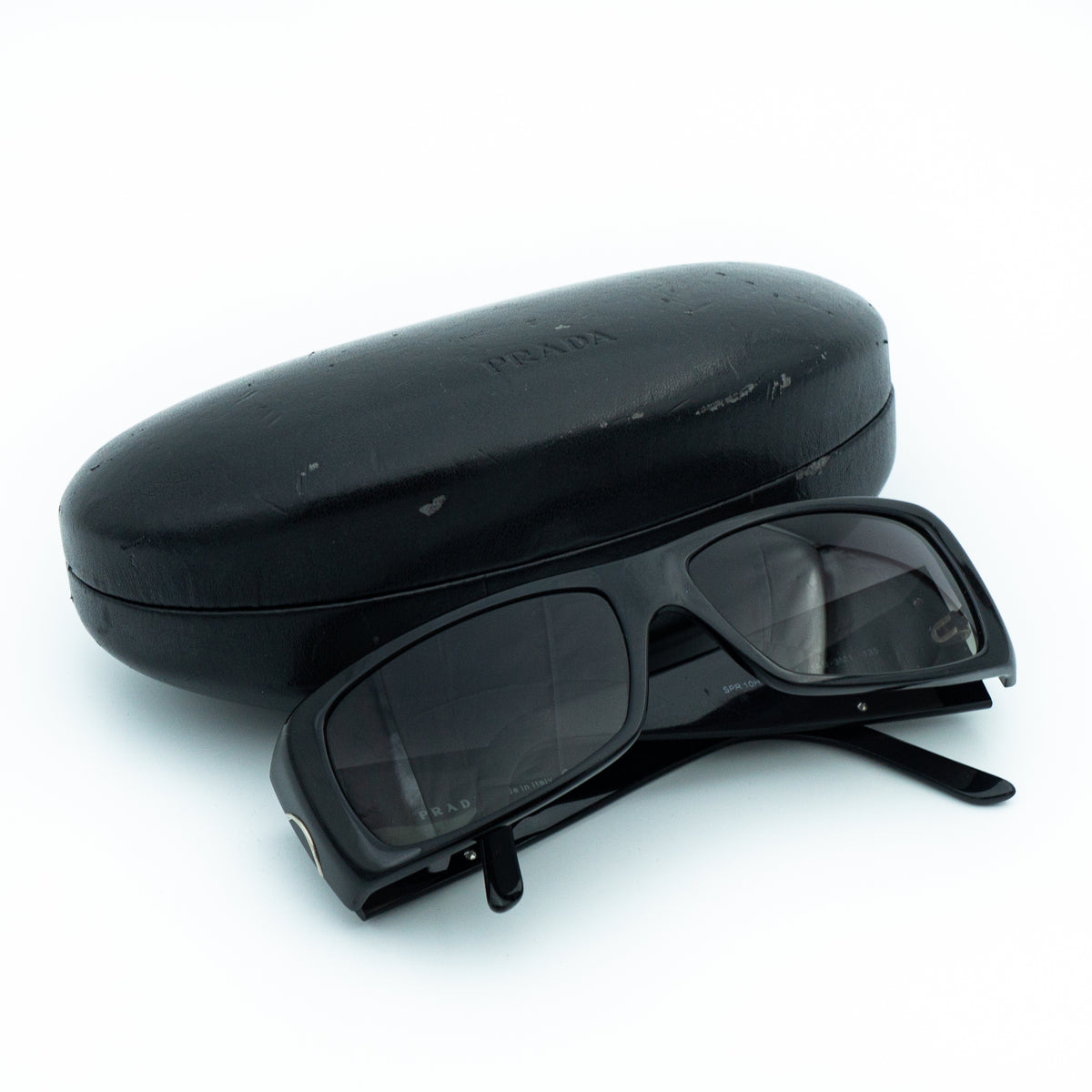 Prada SPR10H Logo Black Sunglasses Vintage