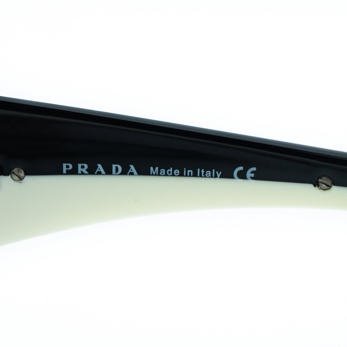 Prada SPR 75G Aviator Black White Sunglasses Vintage