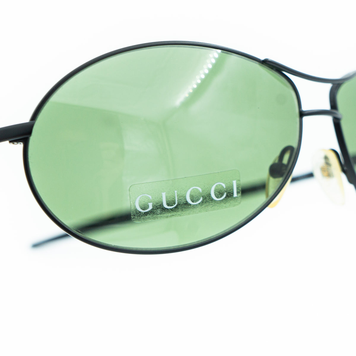 GUCCI GG 1662/S Green Oval Sunglasses Vintage