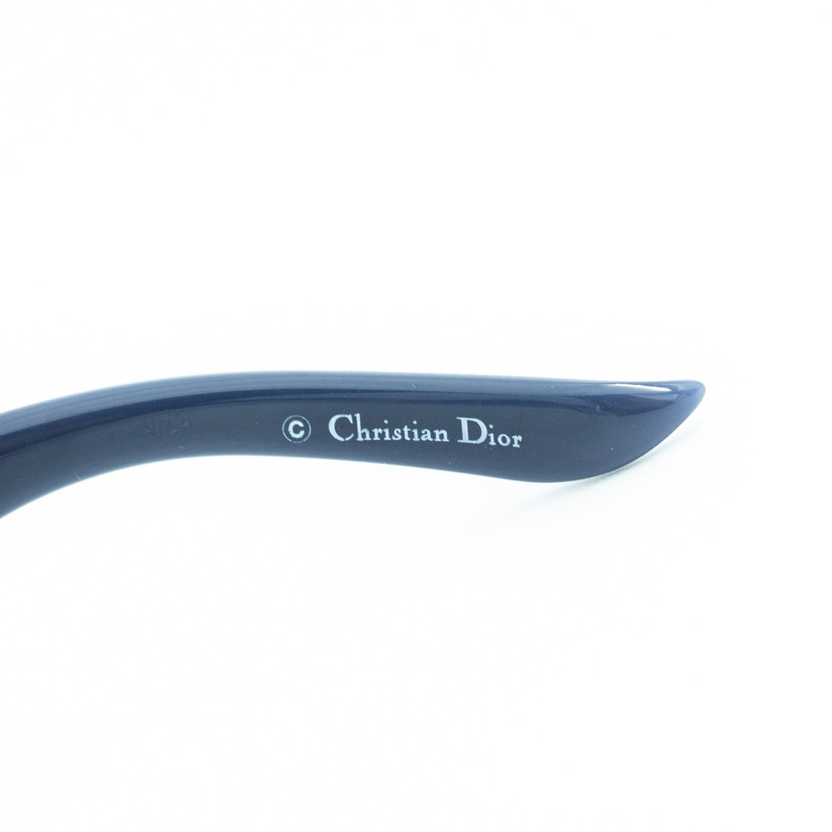 Christian DIOR LOGO 2 Blue Silver Sunglasses Vintage