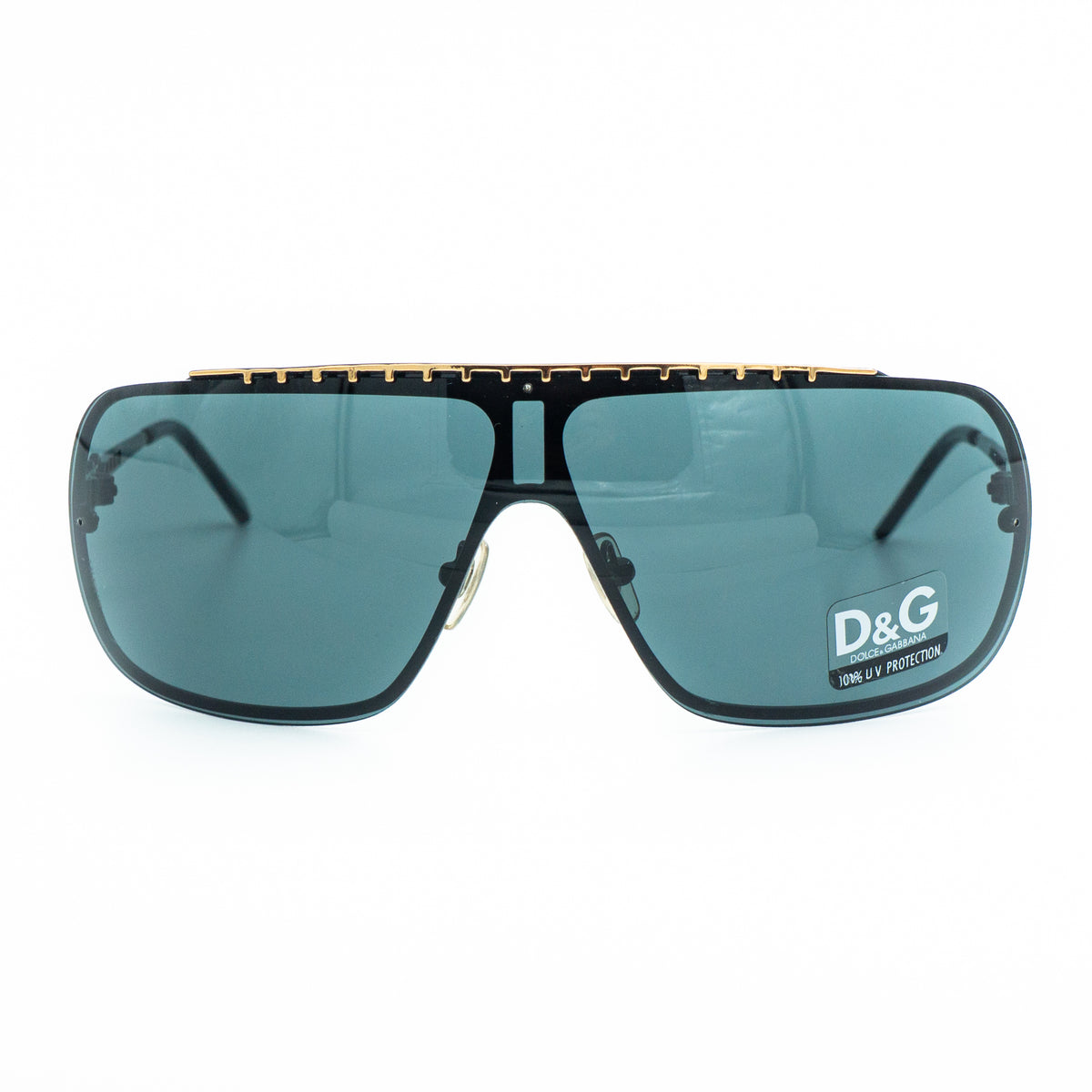 Dolce & Gabbana 6017 Black Shield Mask Sunglasses Vintage