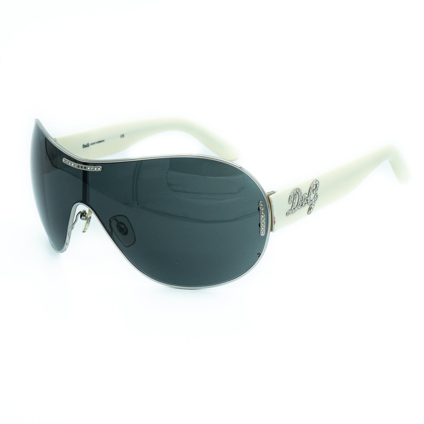 Dolce & Gabbana DG 6022-B White Shield Sunglasses Vintage