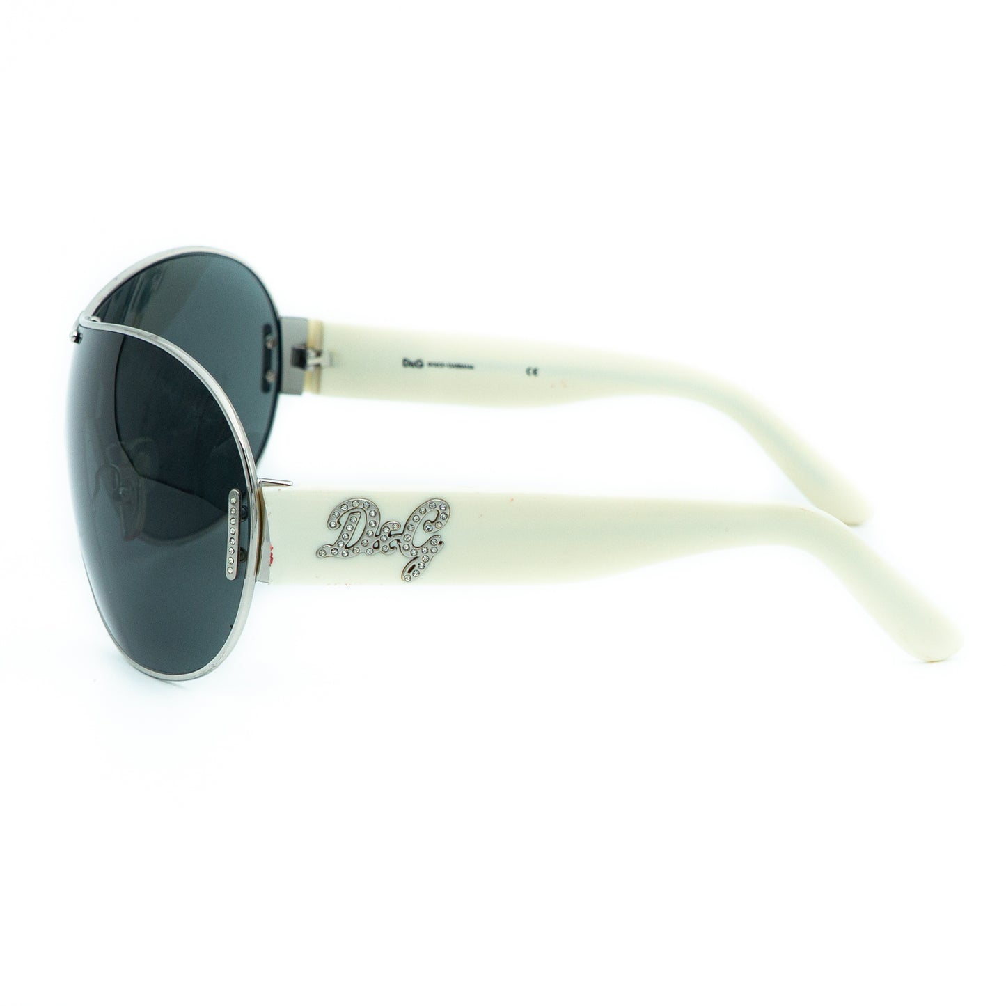 Dolce & Gabbana DG 6022-B White Shield Sunglasses Vintage