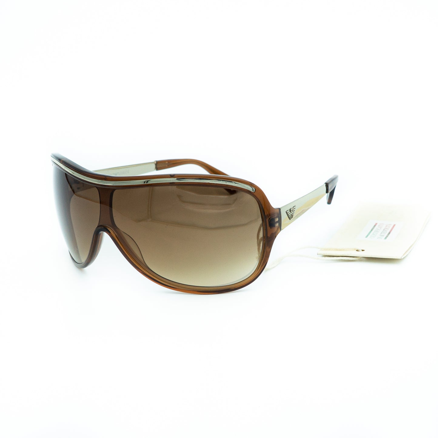 Emporio Armani EA 9436/S Brown Shield Mask Sunglasses Vintage